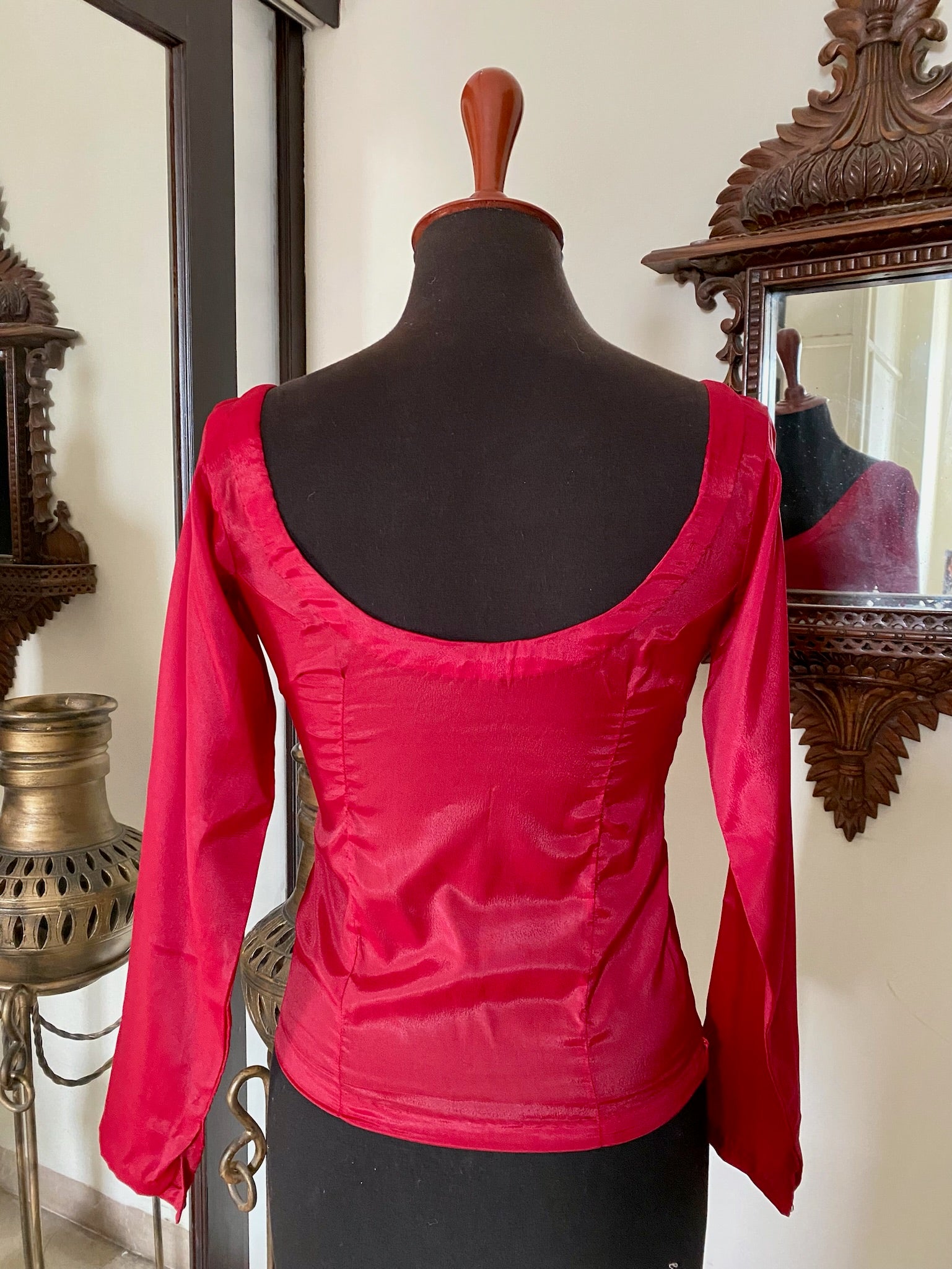 Sample - Charmeuse Silk: Ruby Red