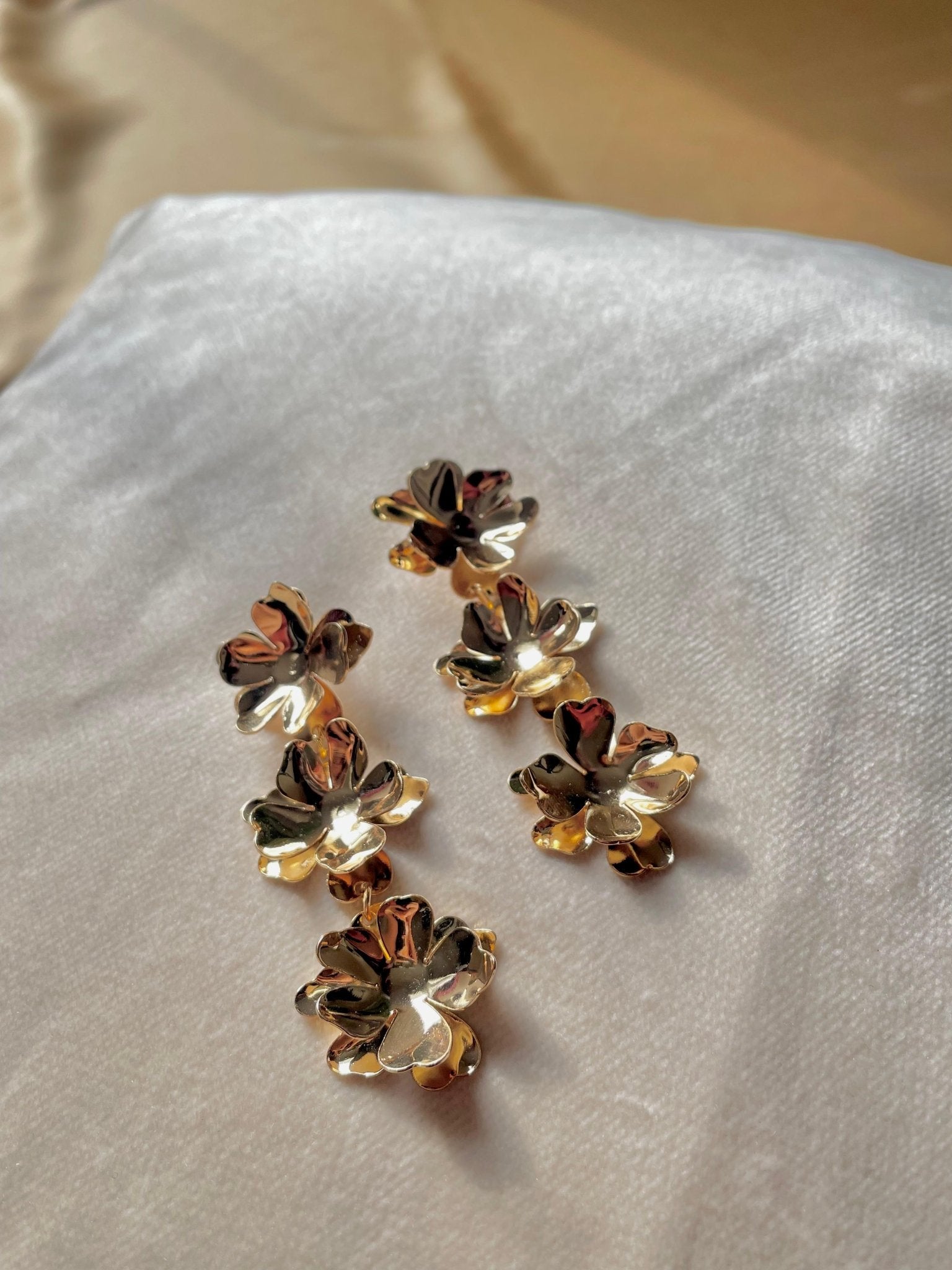 Golden Bloom Cascade Earrings