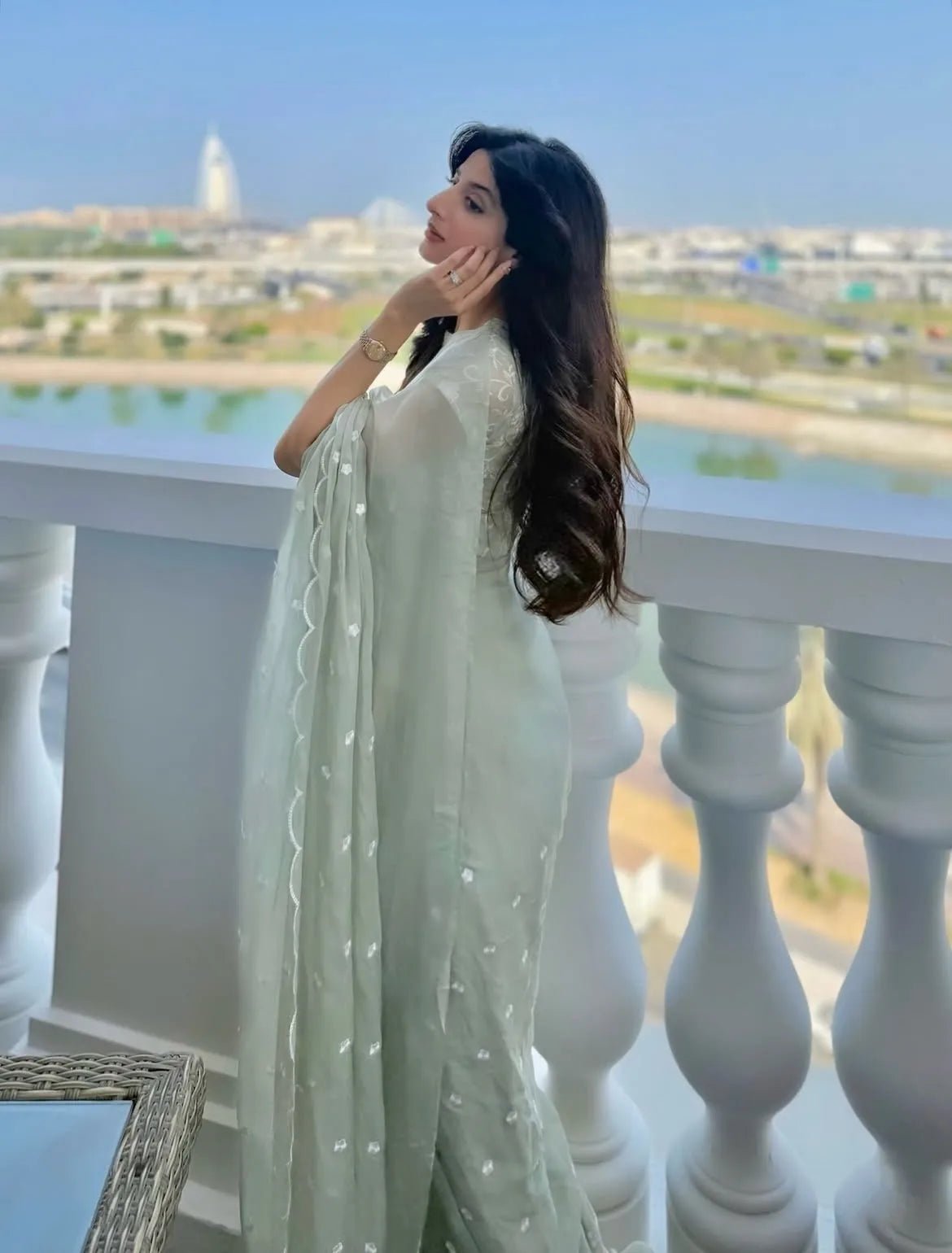Embroidered Chiffon: Neha