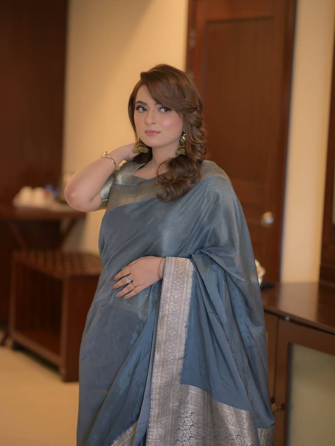Chiffon Silk Banarsi - Moonveil
