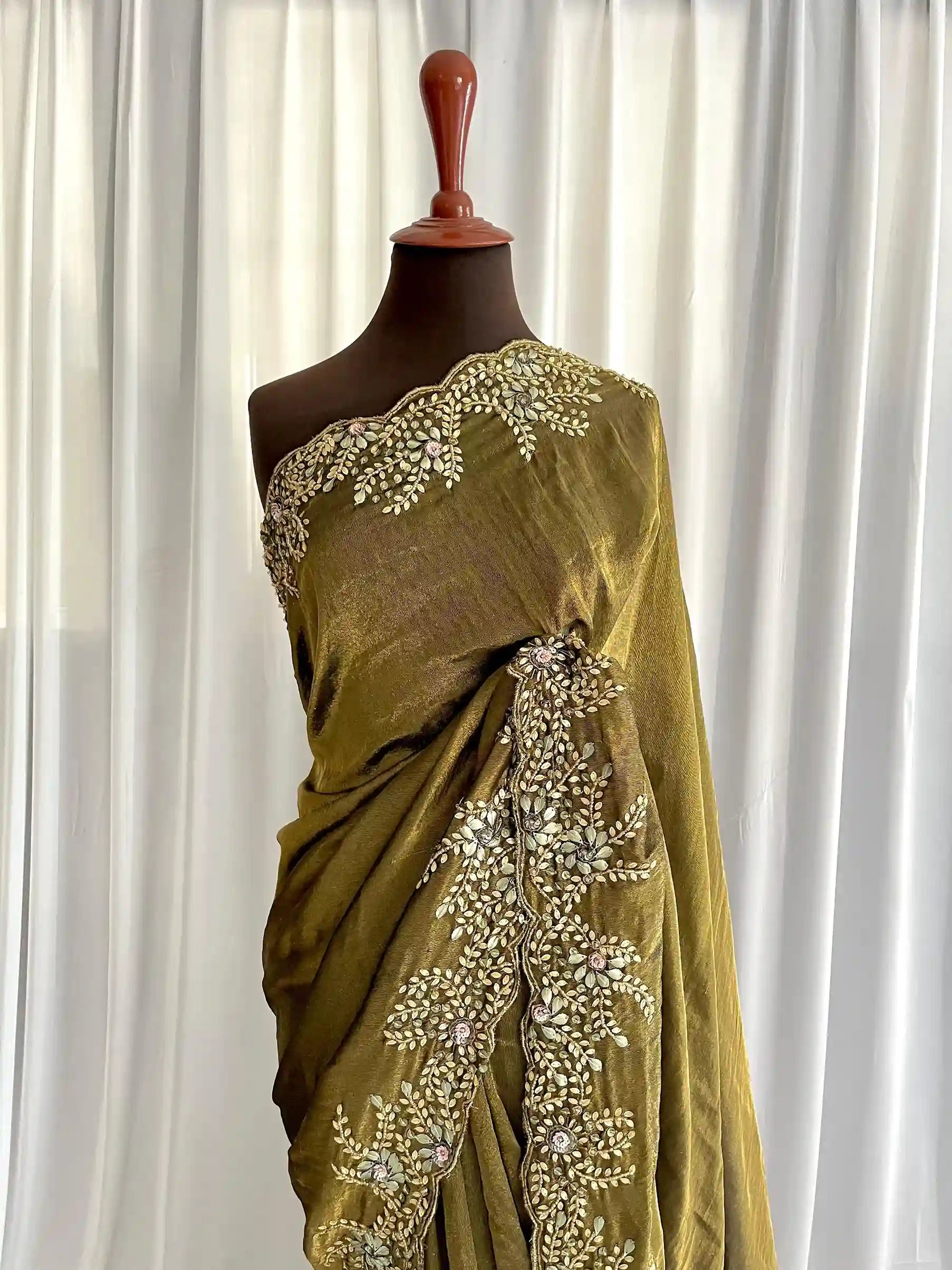 Embellished Tissue Silk: Zivara