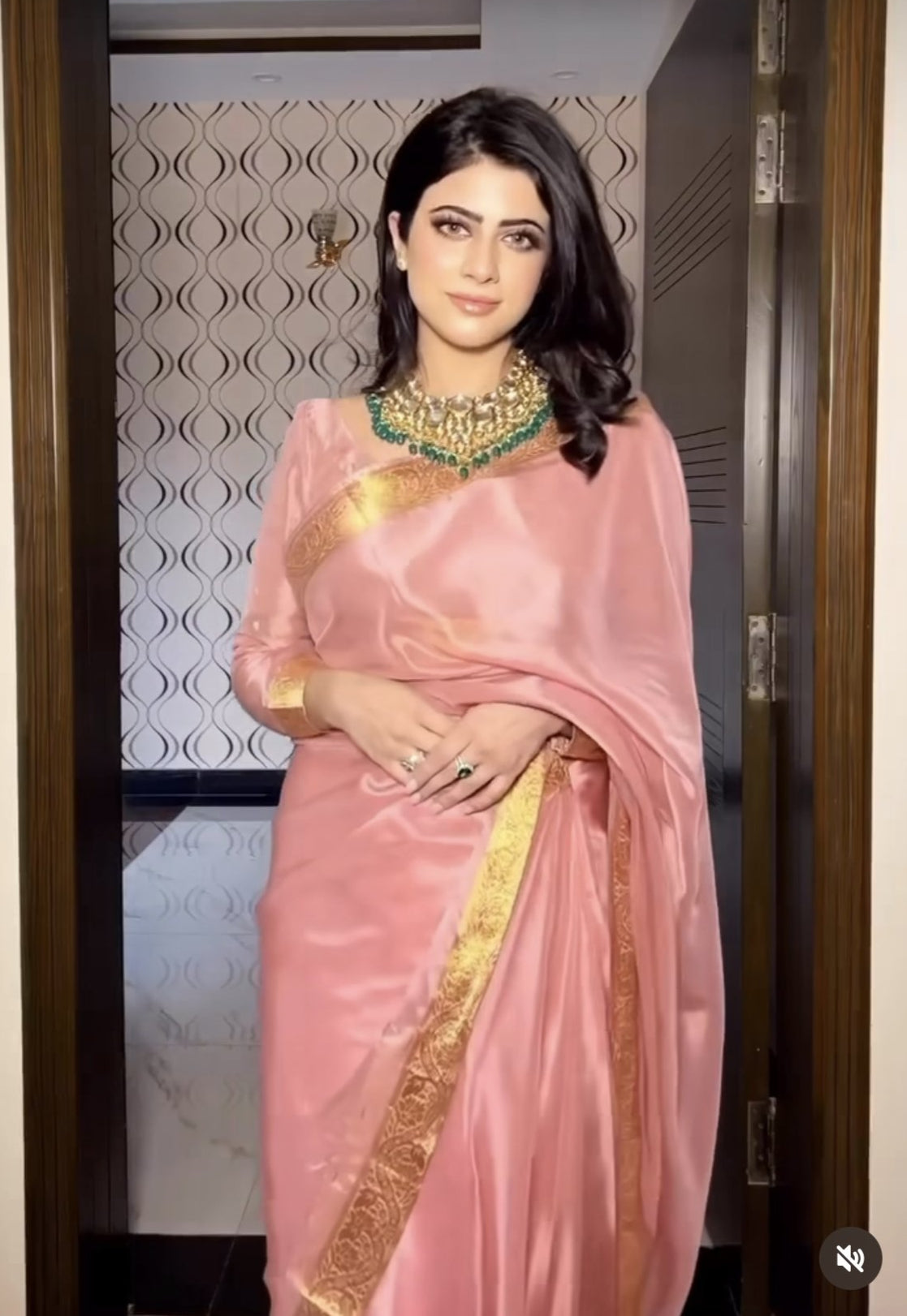 RTW - Chiffon Silk Banarsi: Soft Petals