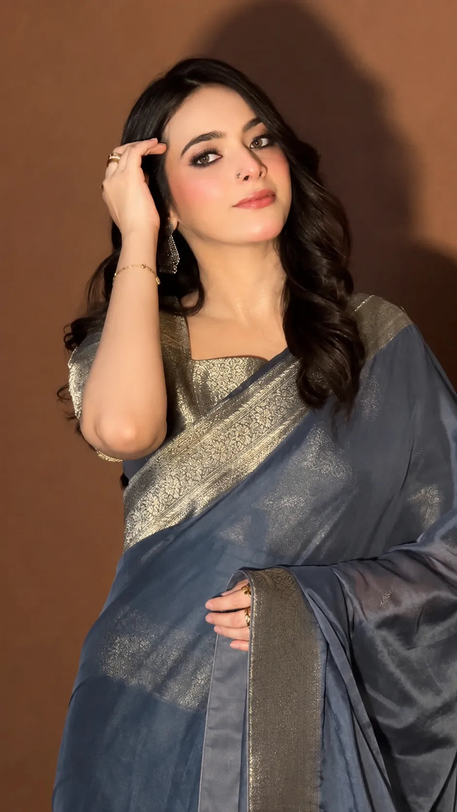Chiffon Silk Banarsi - Moonveil