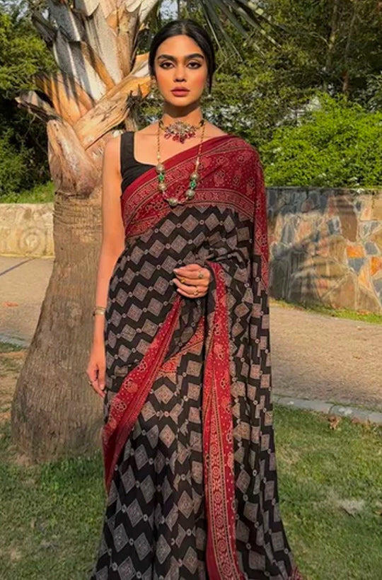 Ajrak Silk Sarees