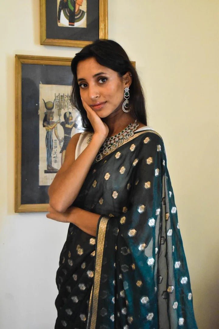 Khaddi Banarsi Chiffon - The Saari Girl - Saree Online 