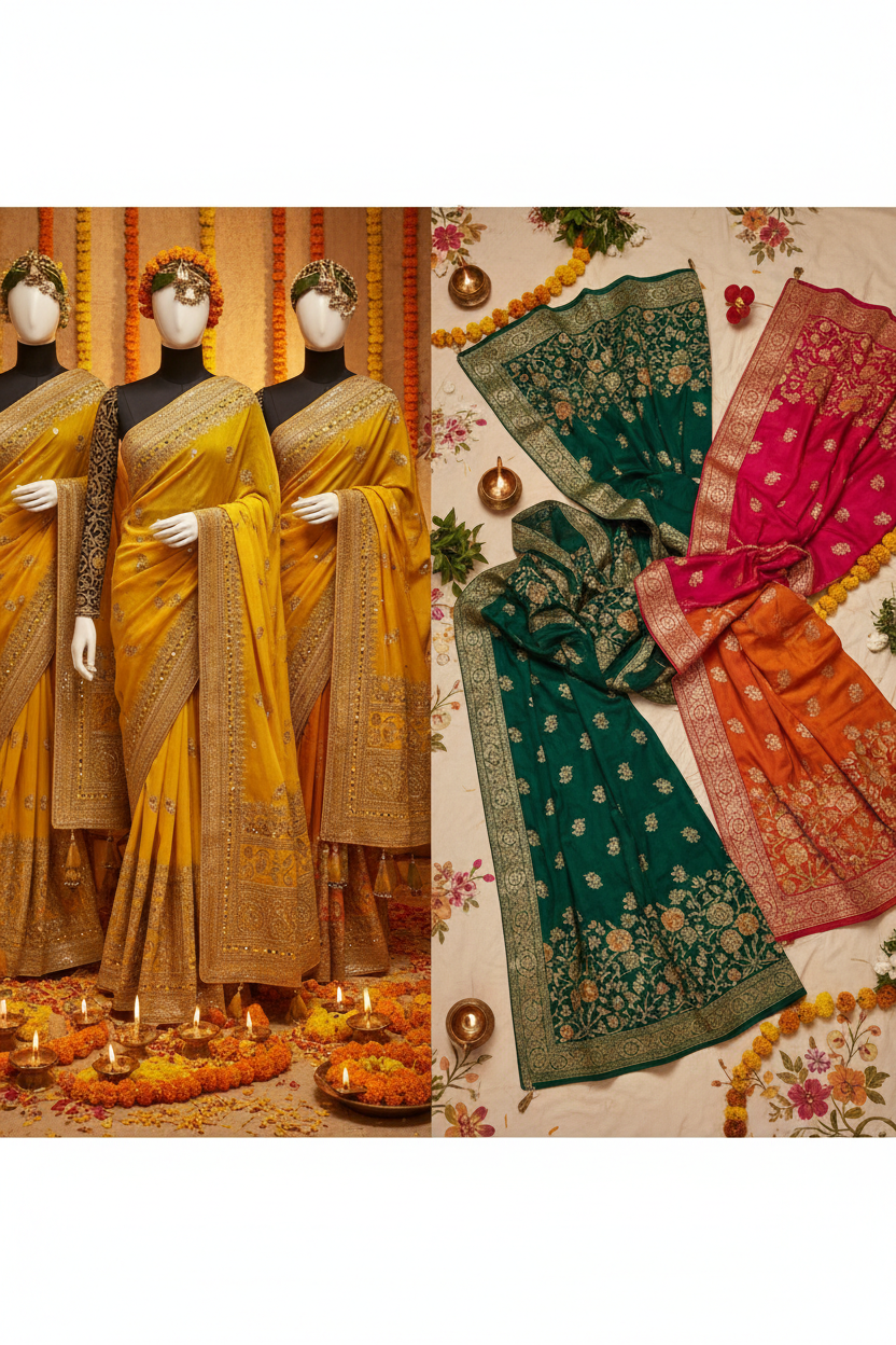 Mayun sarees for Bridals and girls online in Pakistan 2026 desighns 
