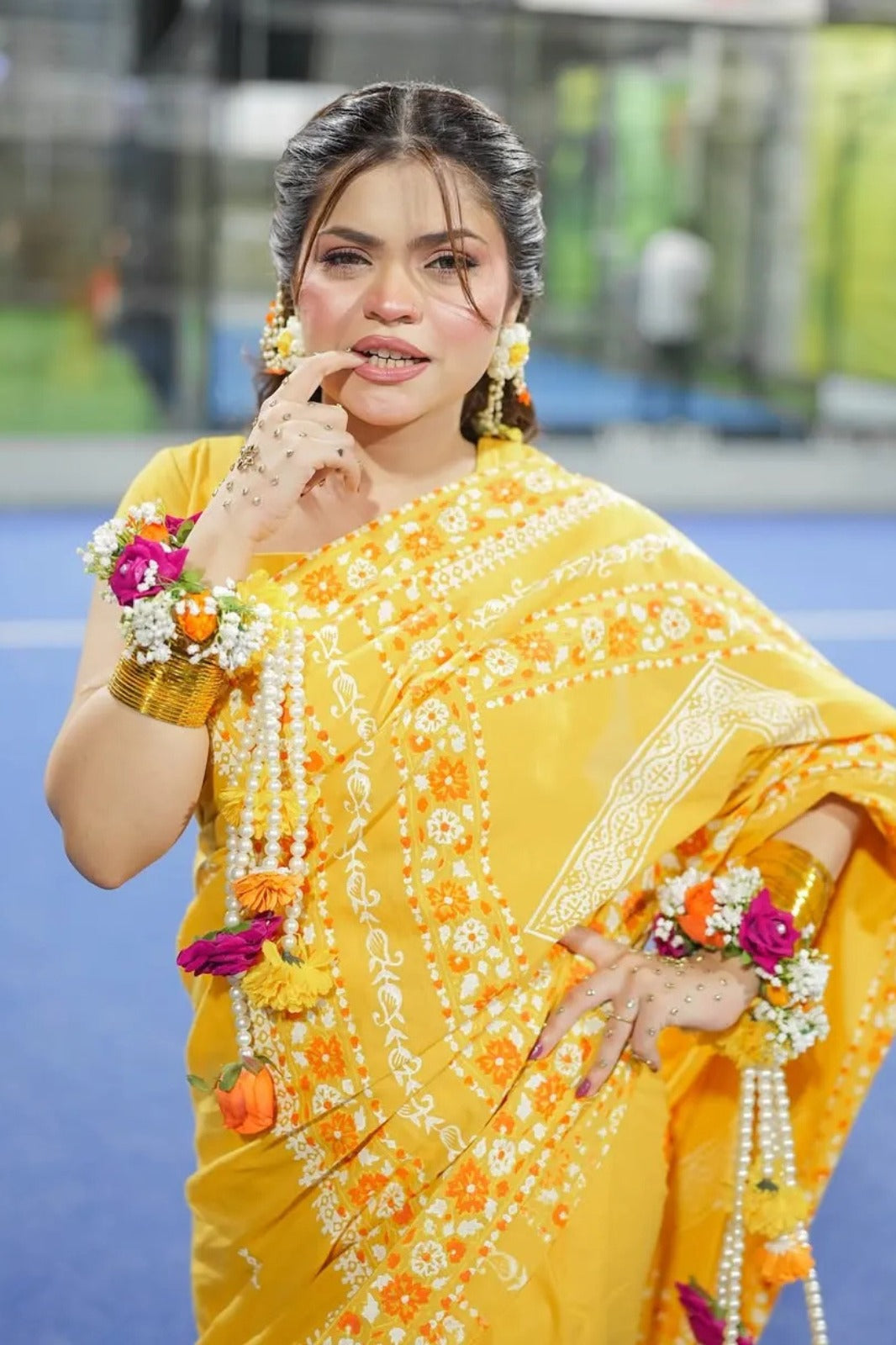 Yellow/Orange Sarees
