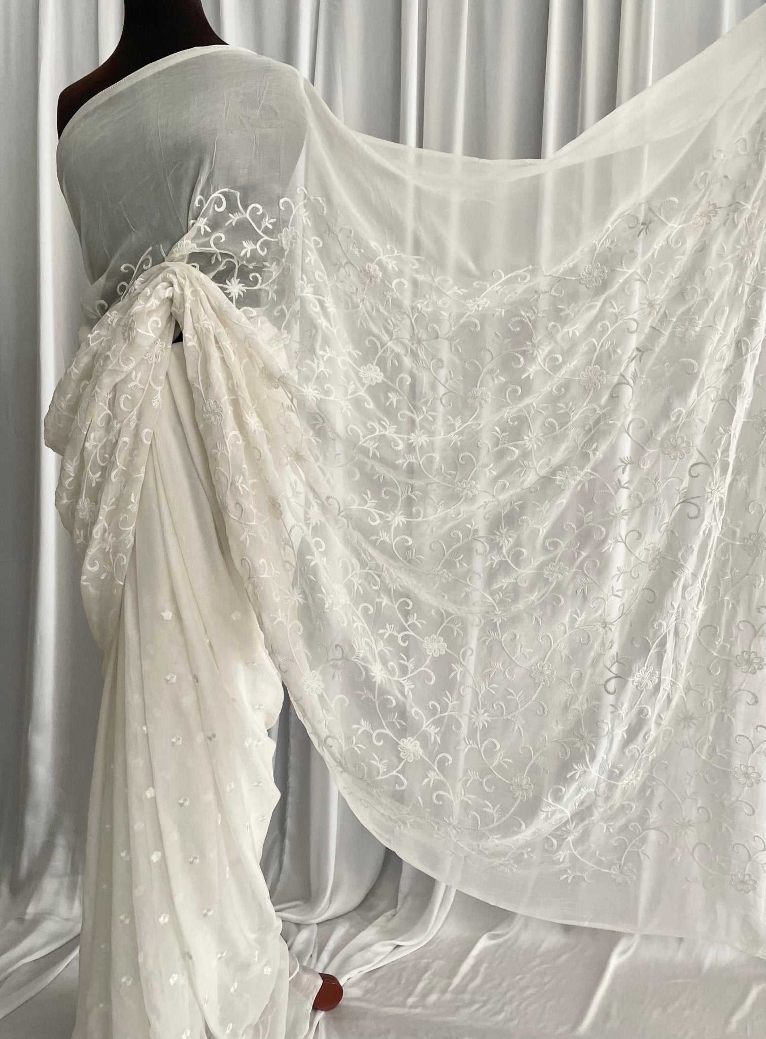 Embroidered Chiffon Sarees