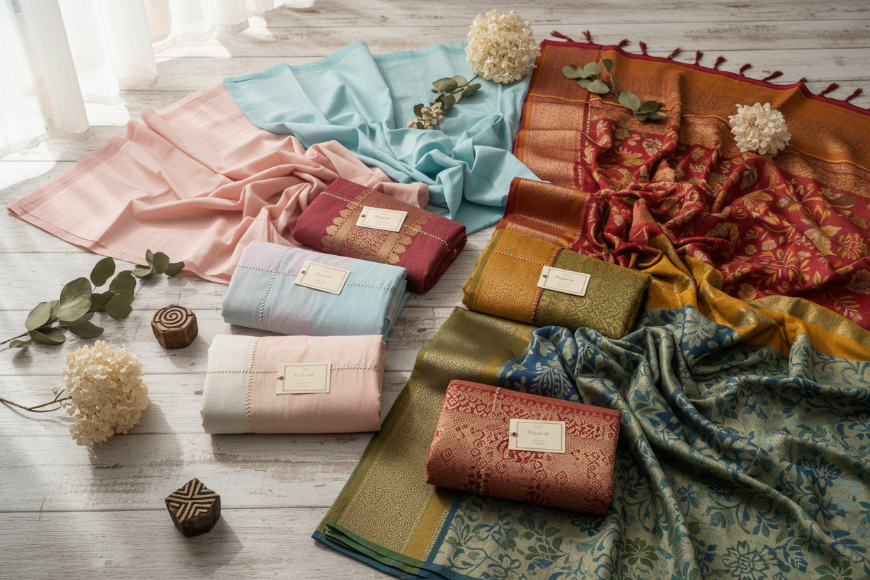 Pure Cottons sarees at The Saari Girl