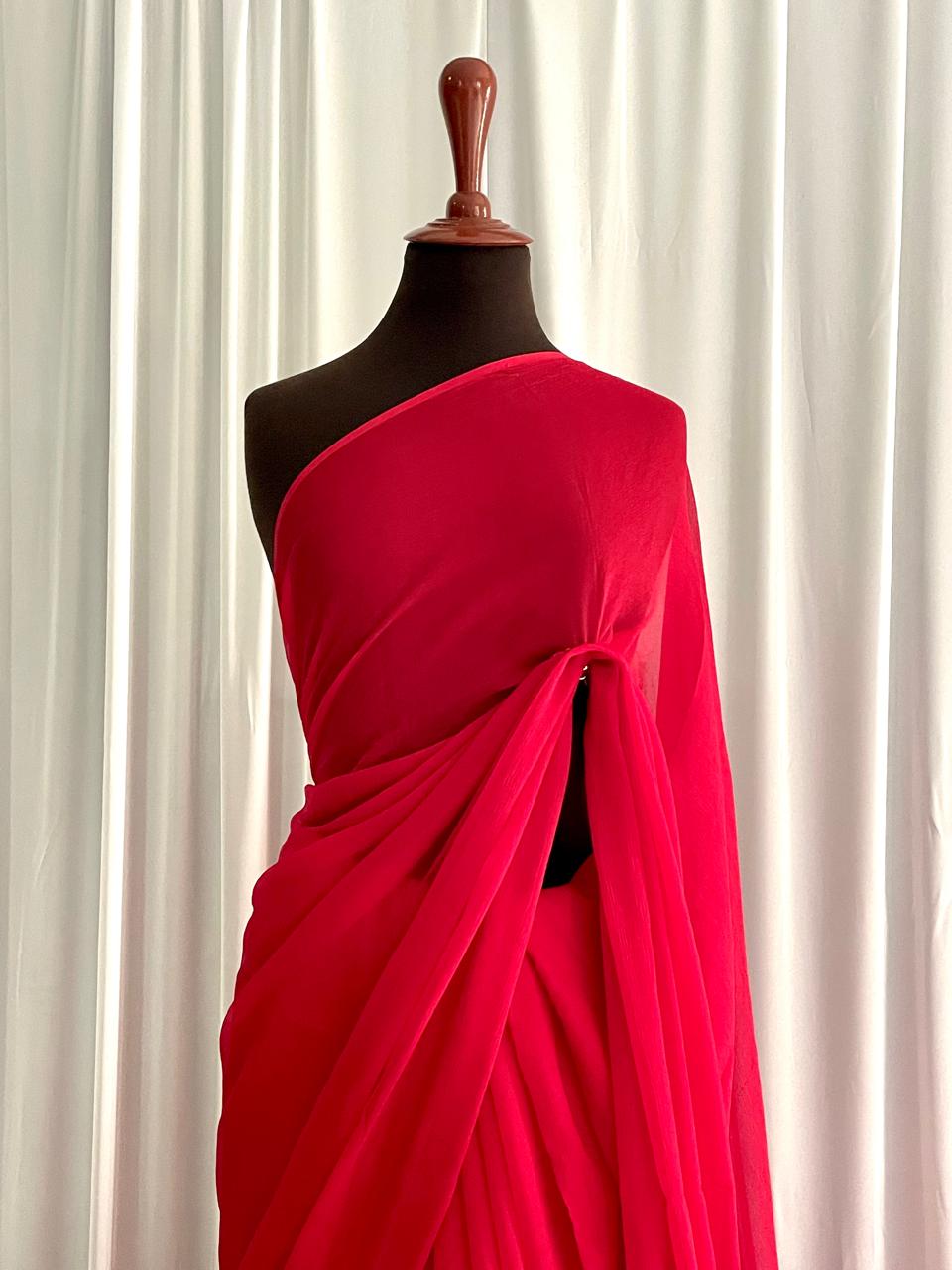 Solid Pure Chiffon: Red Hot