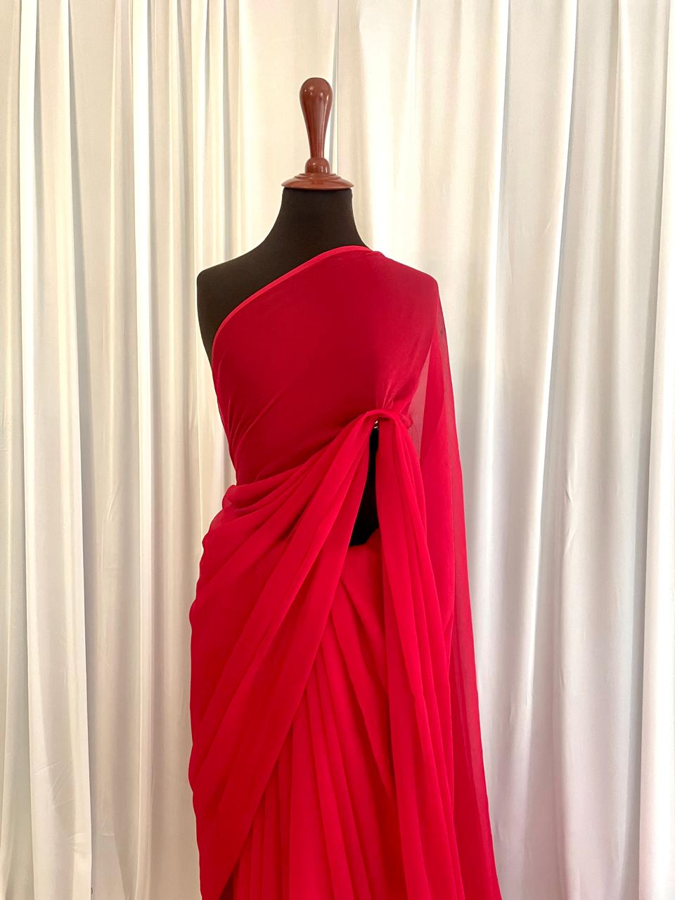 Solid Pure Chiffon: Red Hot