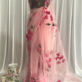 Glass Organza - Hand Painted/Work: Tulip