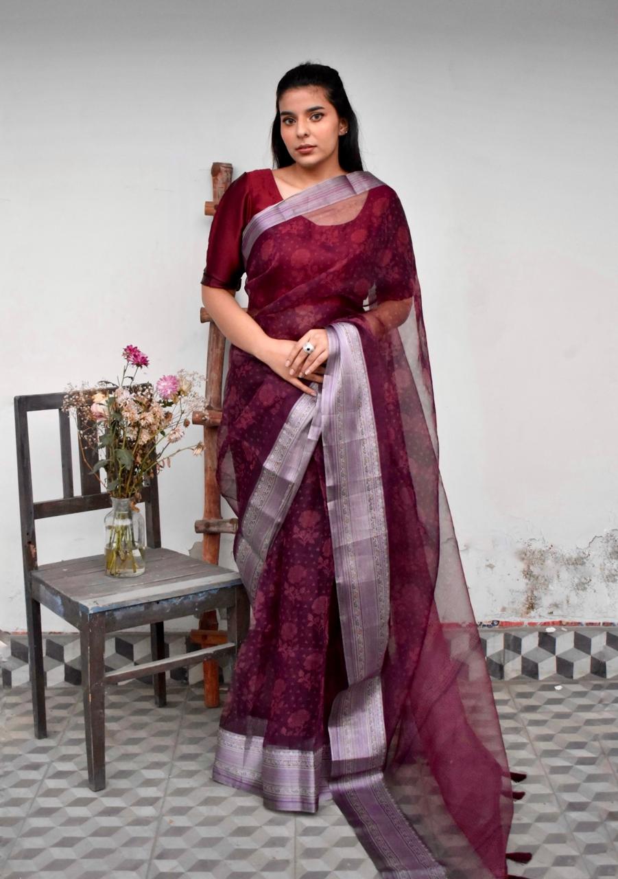 Kanchivaram Organza Silk: Della