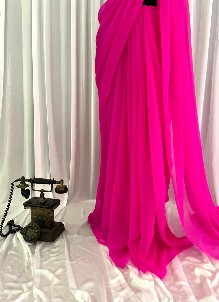 Solid Pure Chiffon: Hot Pink