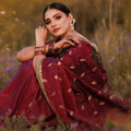 Riwayti Banarsi Silk: Maroon Emerald