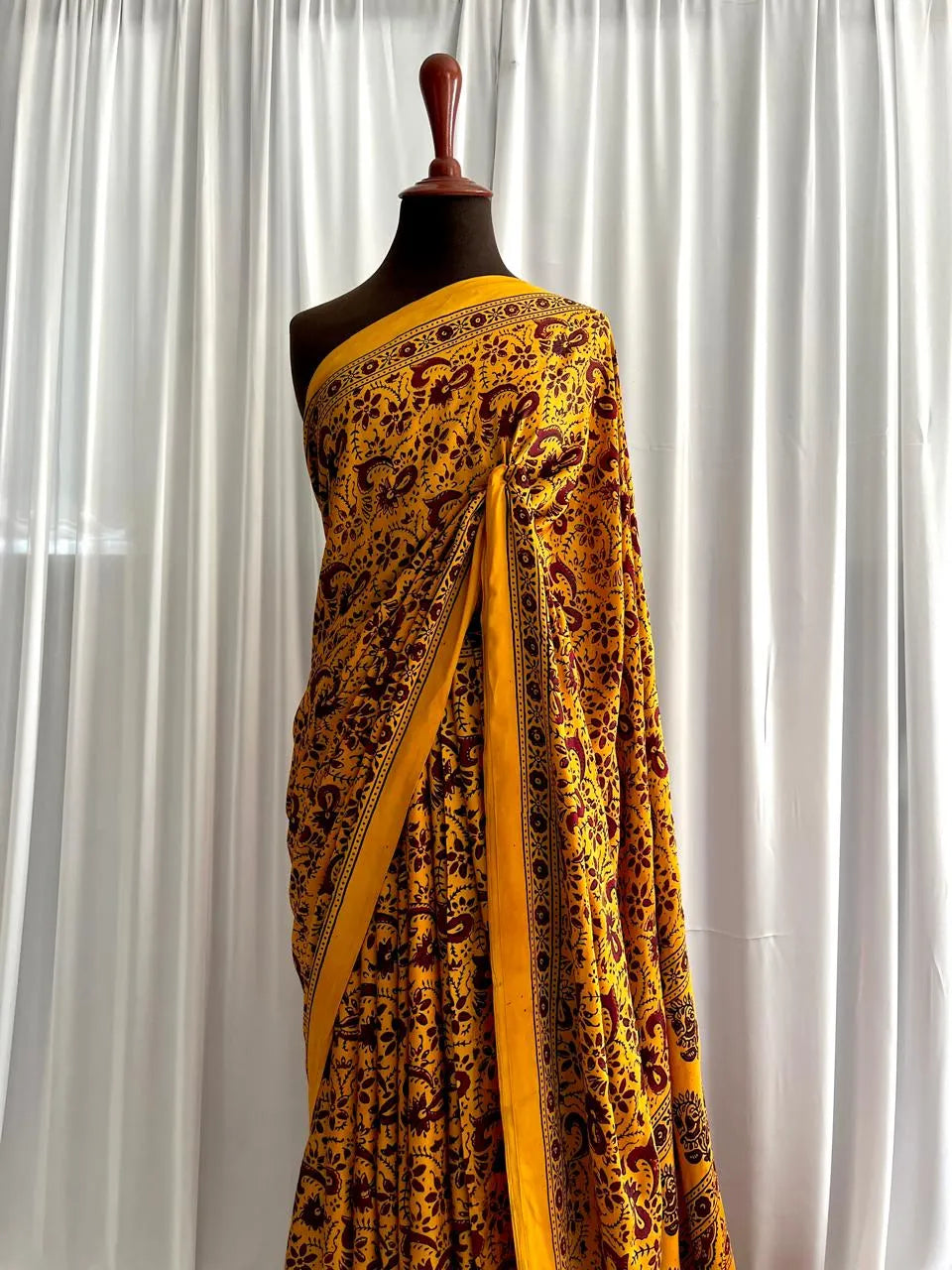 Ajrak Hand-Blocked Silk: Mehek