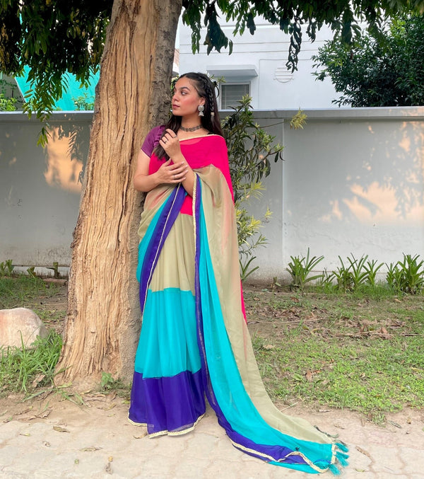 Solid Pure Chiffon: Jhumka