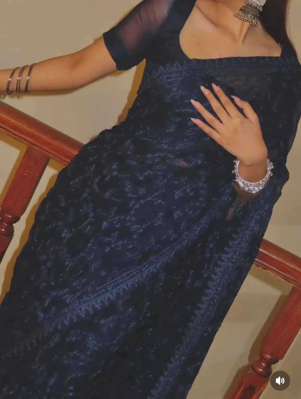 Embroidered Chiffon: Velora