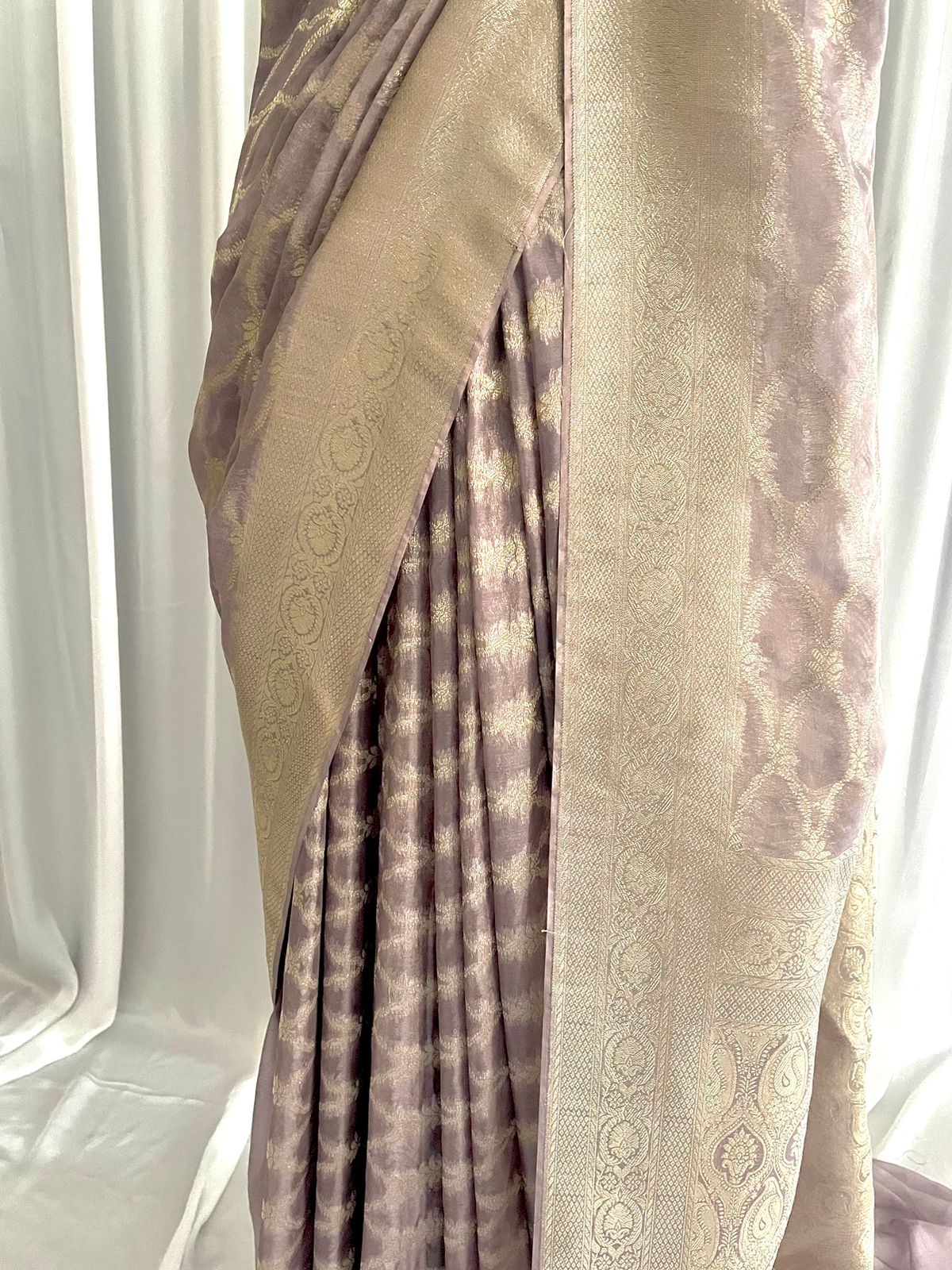 Chiffon Banarsi Jamavar: Lilac Blossom