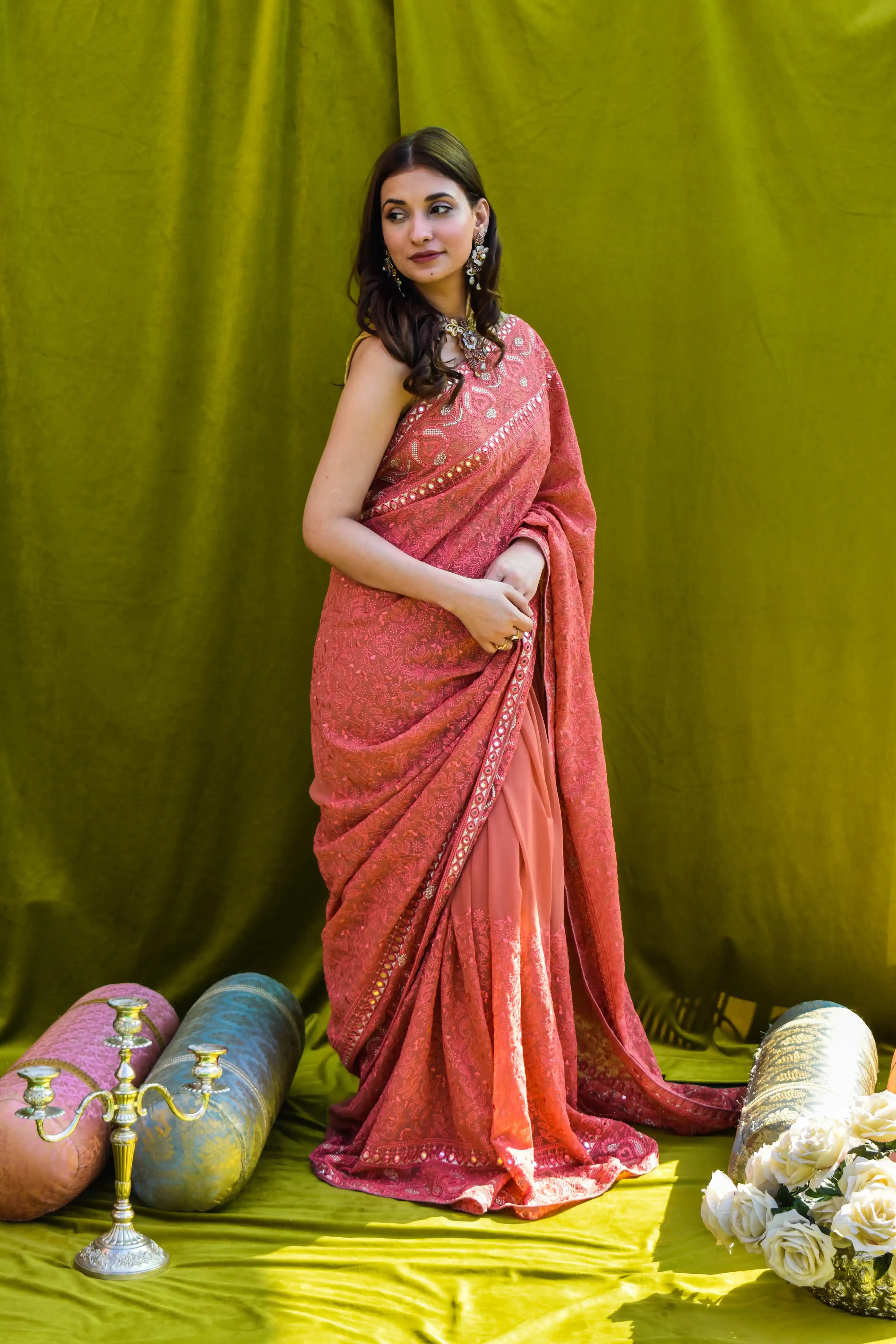 Chikankari Chiffon Saree - Pehla Pyaar: Raunaq
