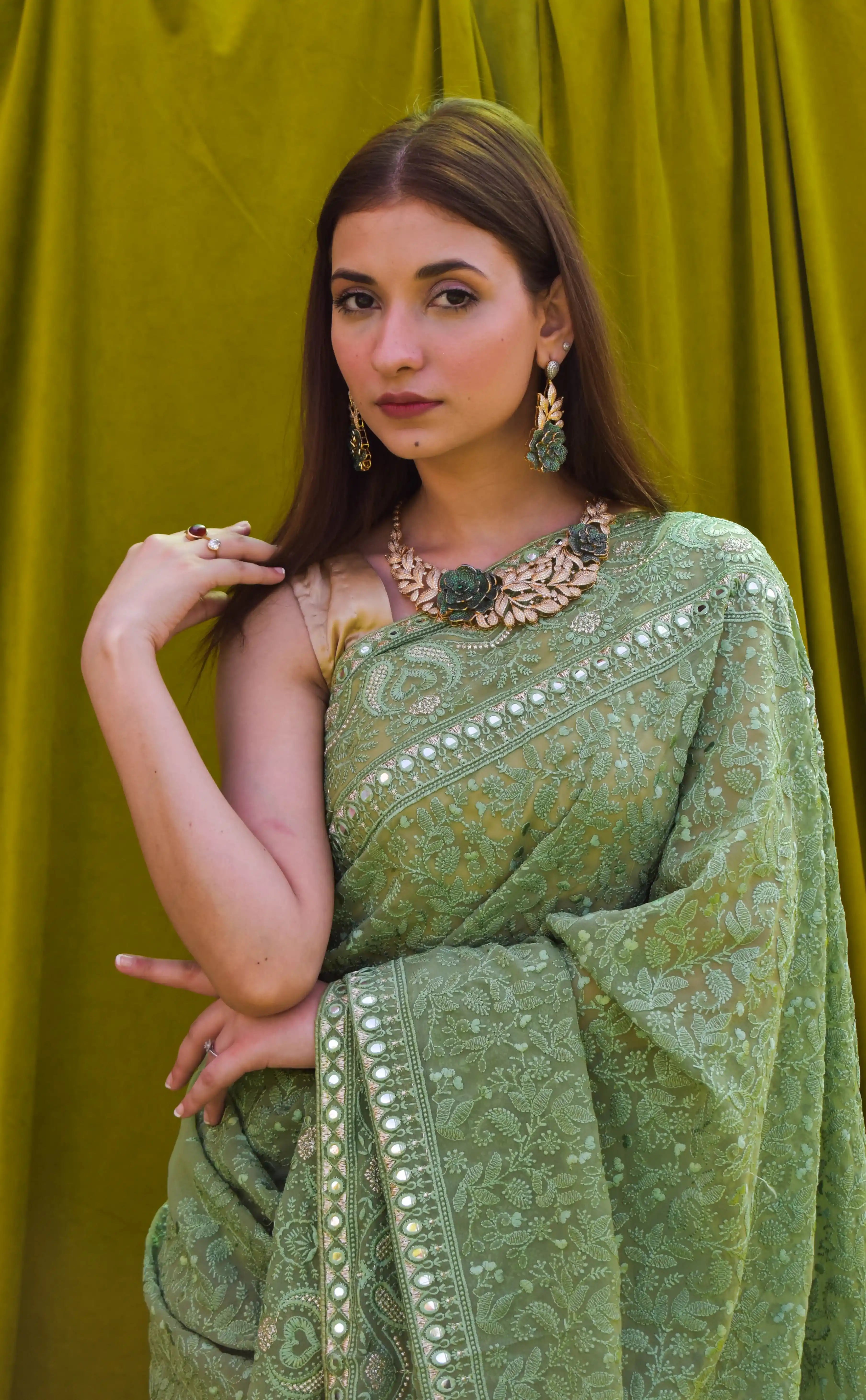 Chikankari Chiffon Saree - Pehla Pyaar: Wafa