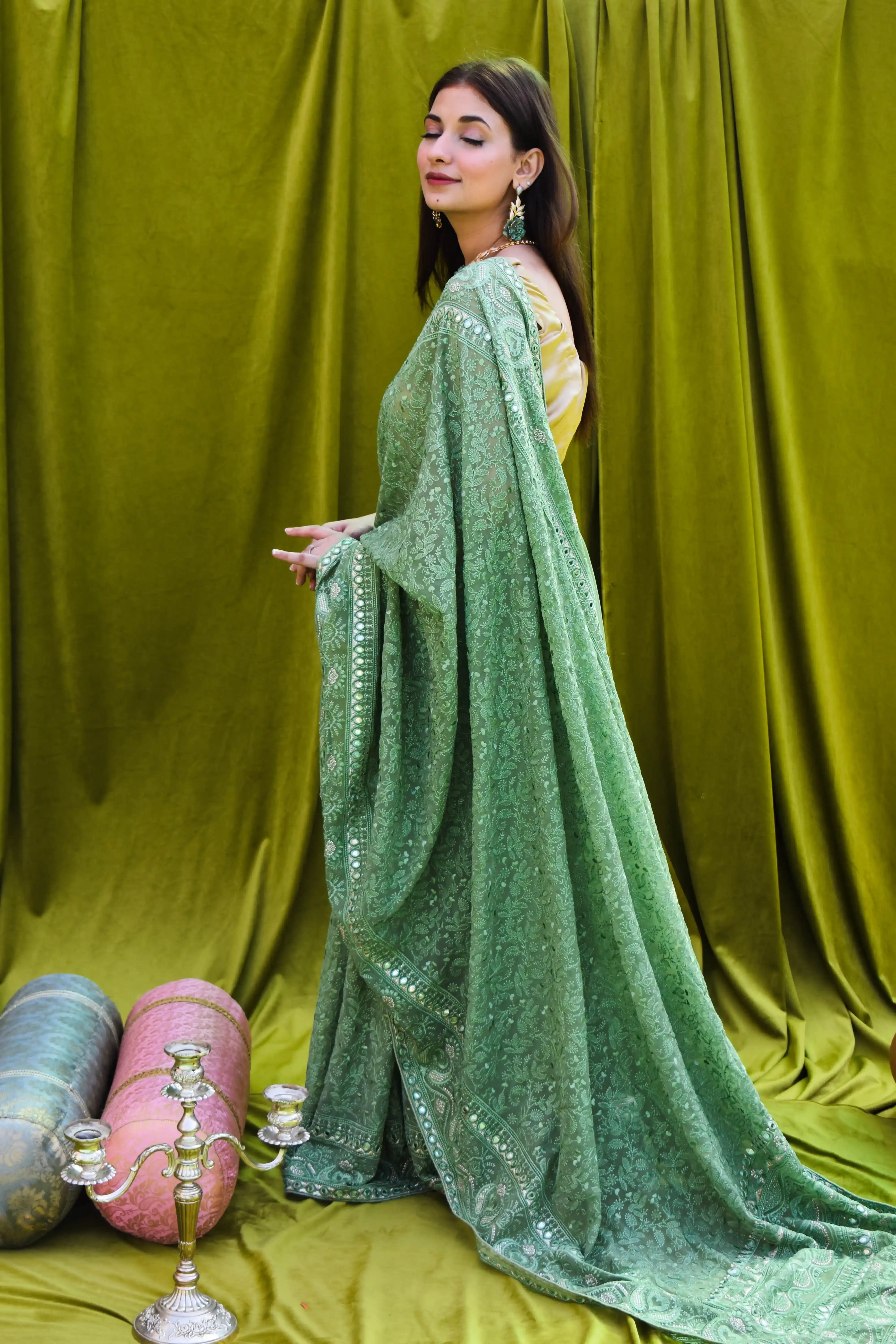 Chikankari Chiffon Saree - Pehla Pyaar: Wafa