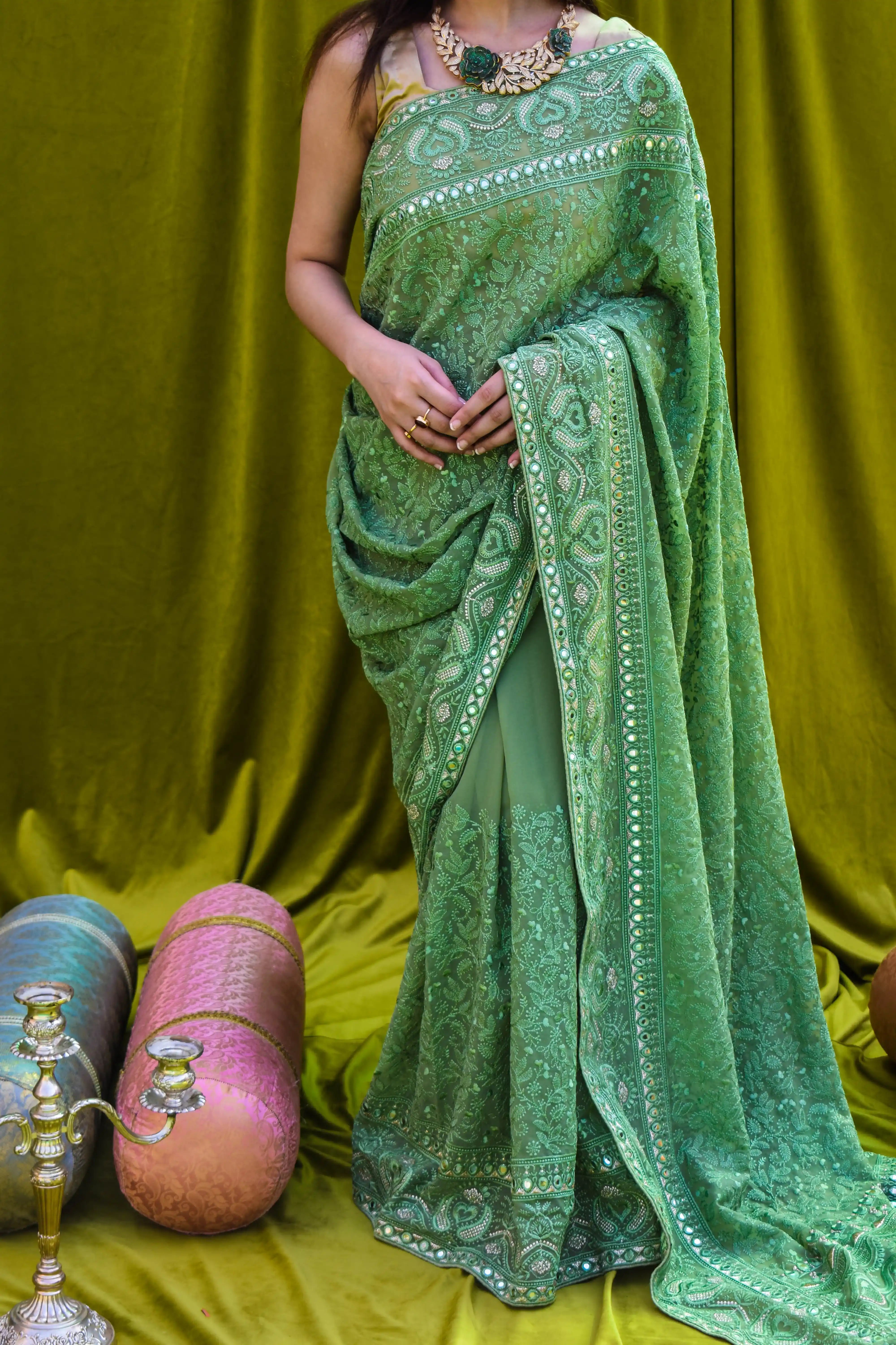Chikankari Chiffon Saree - Pehla Pyaar: Wafa