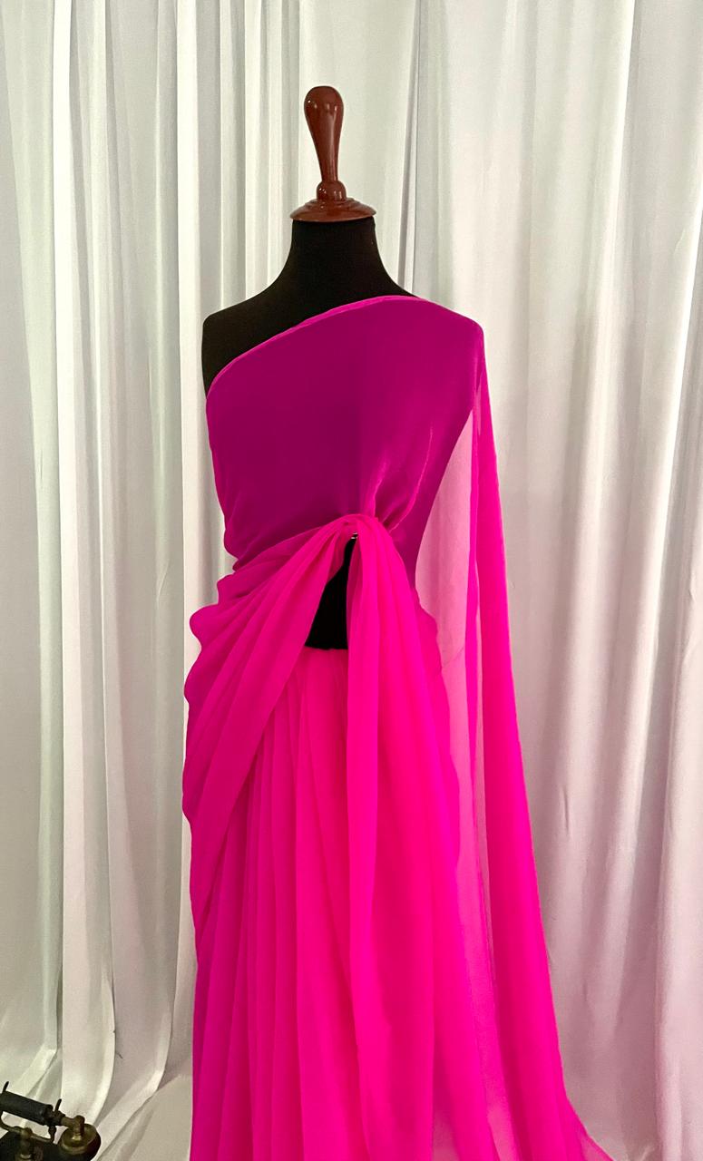 Solid Pure Chiffon: Hot Pink