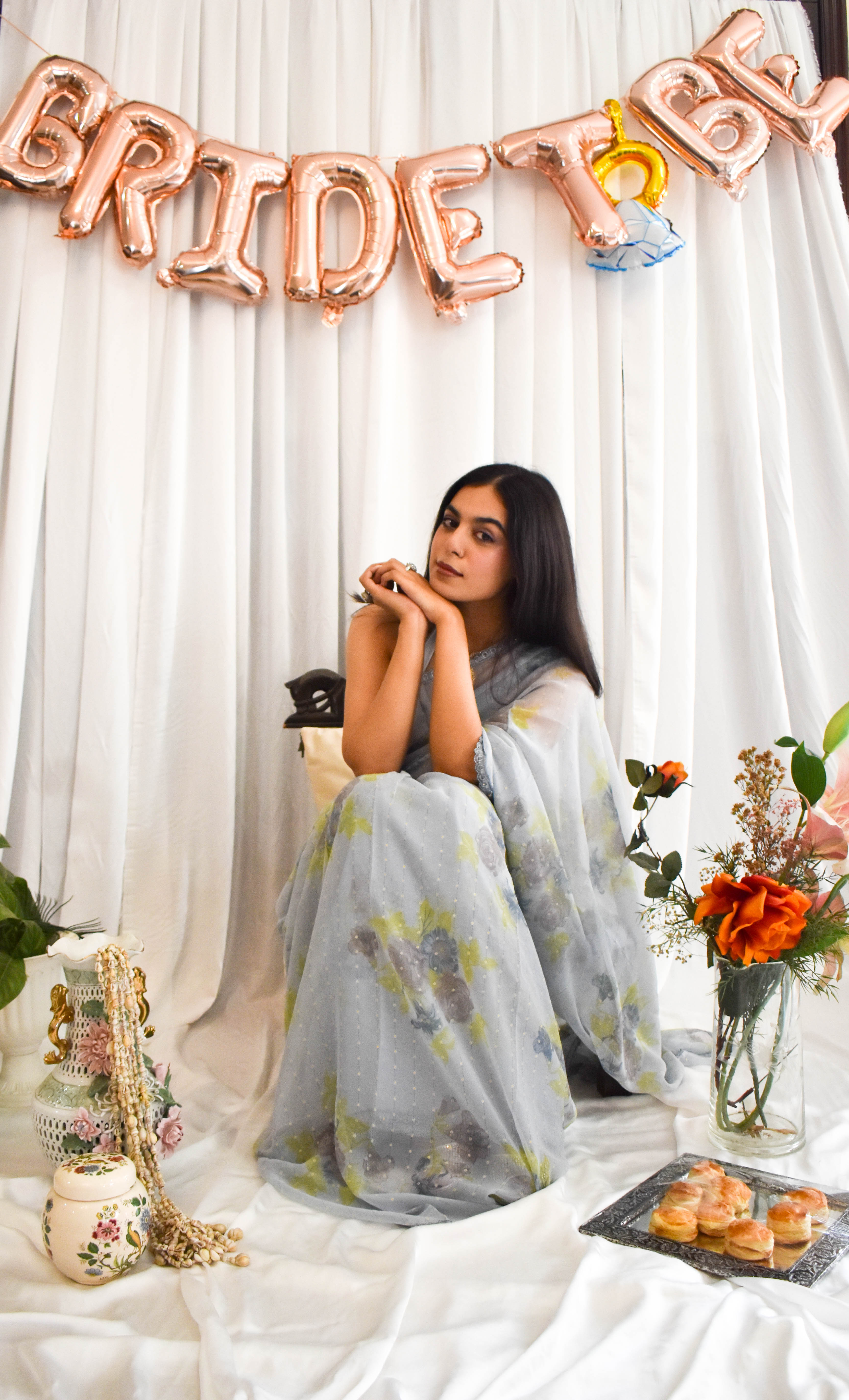 Digital Floral Saree: Sohni