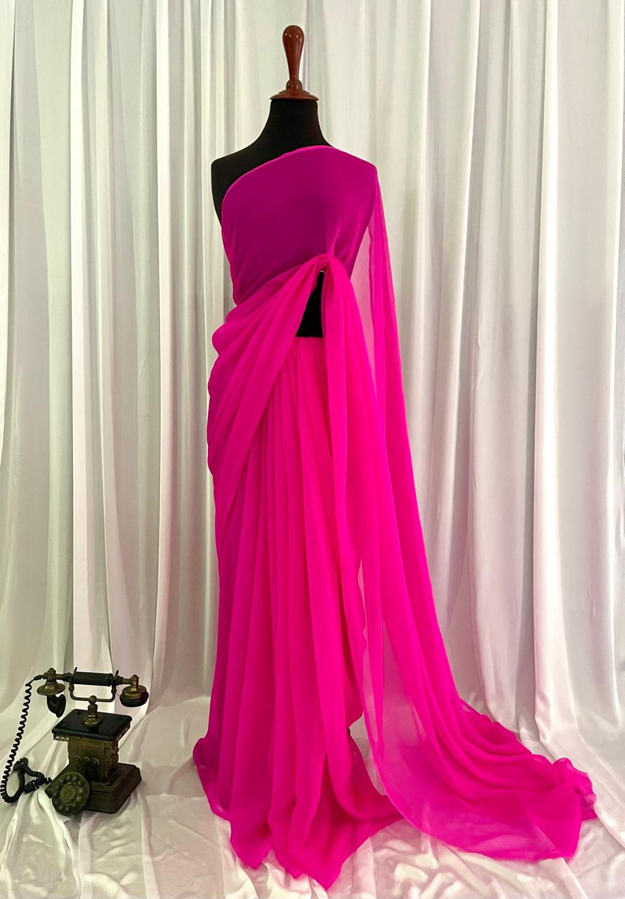 Solid Pure Chiffon: Hot Pink