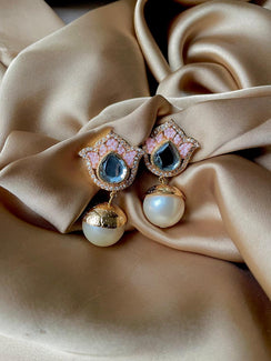 Gold Plated Tulip Lotus Earrings