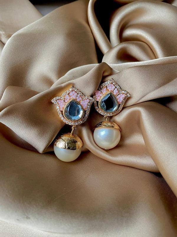 Gold Plated Tulip Lotus Earrings