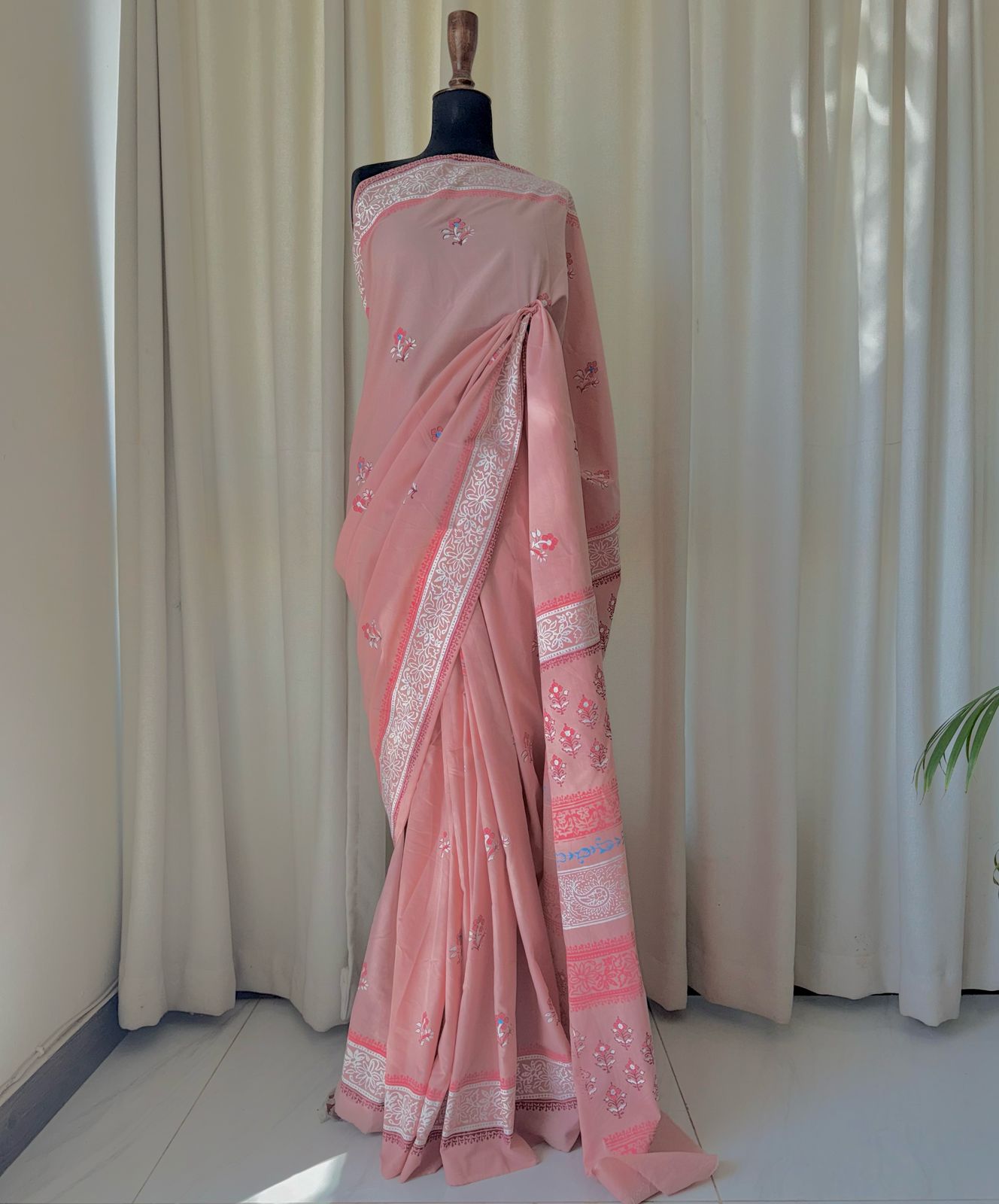 Hand-Blocked Cotton: Lily