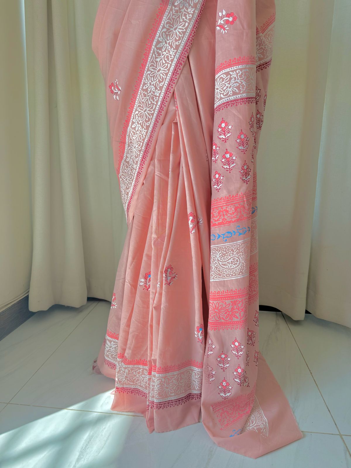 Hand-Blocked Cotton: Lily