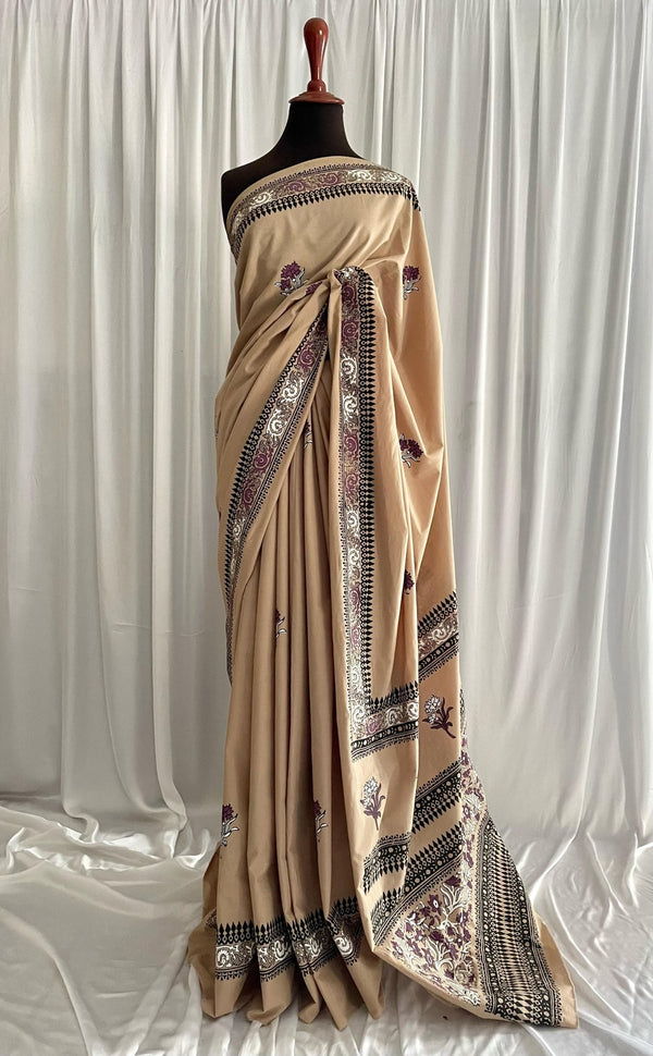 Hand-Blocked Cotton: Orchid