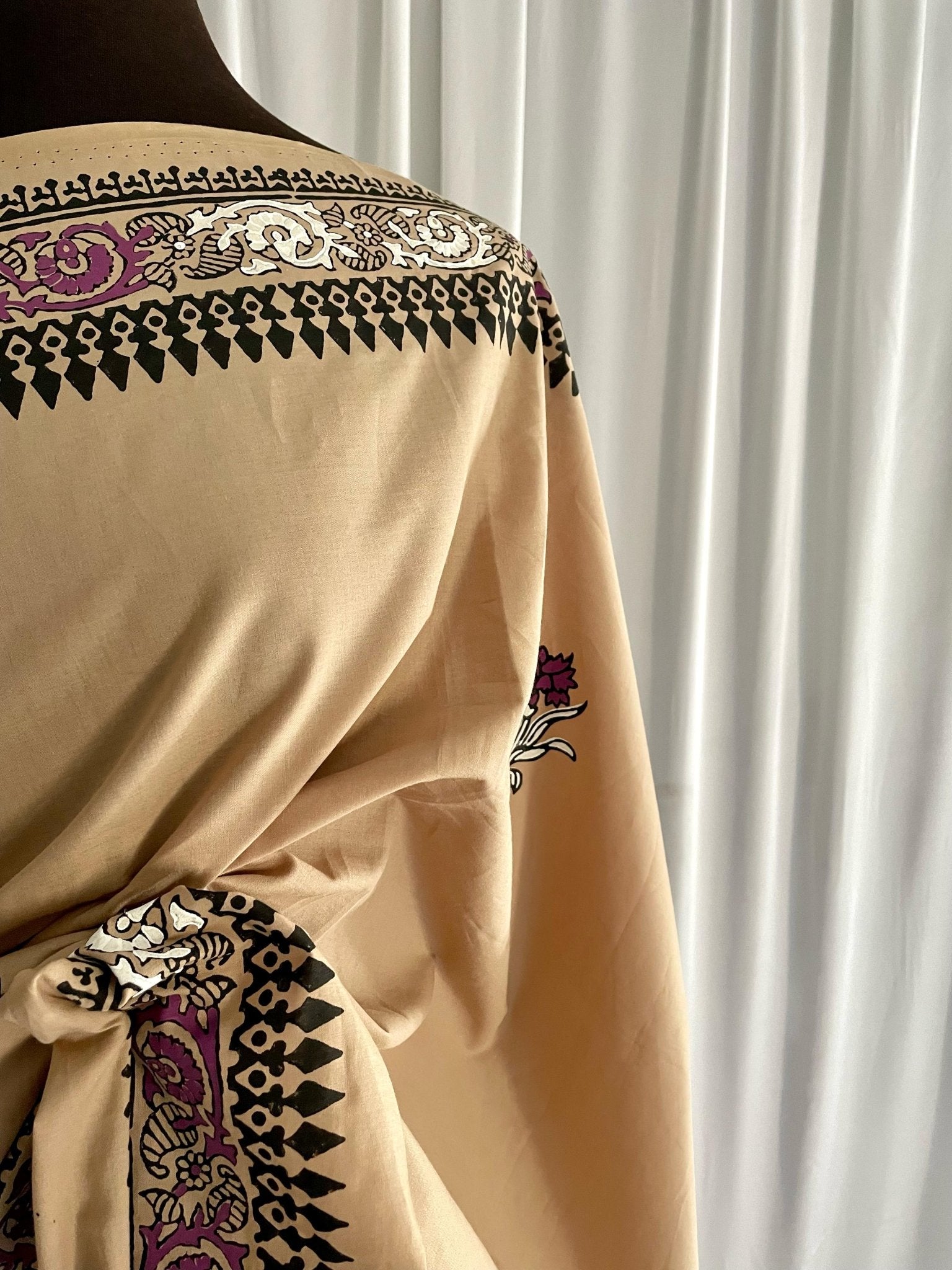 Hand-Blocked Cotton: Orchid