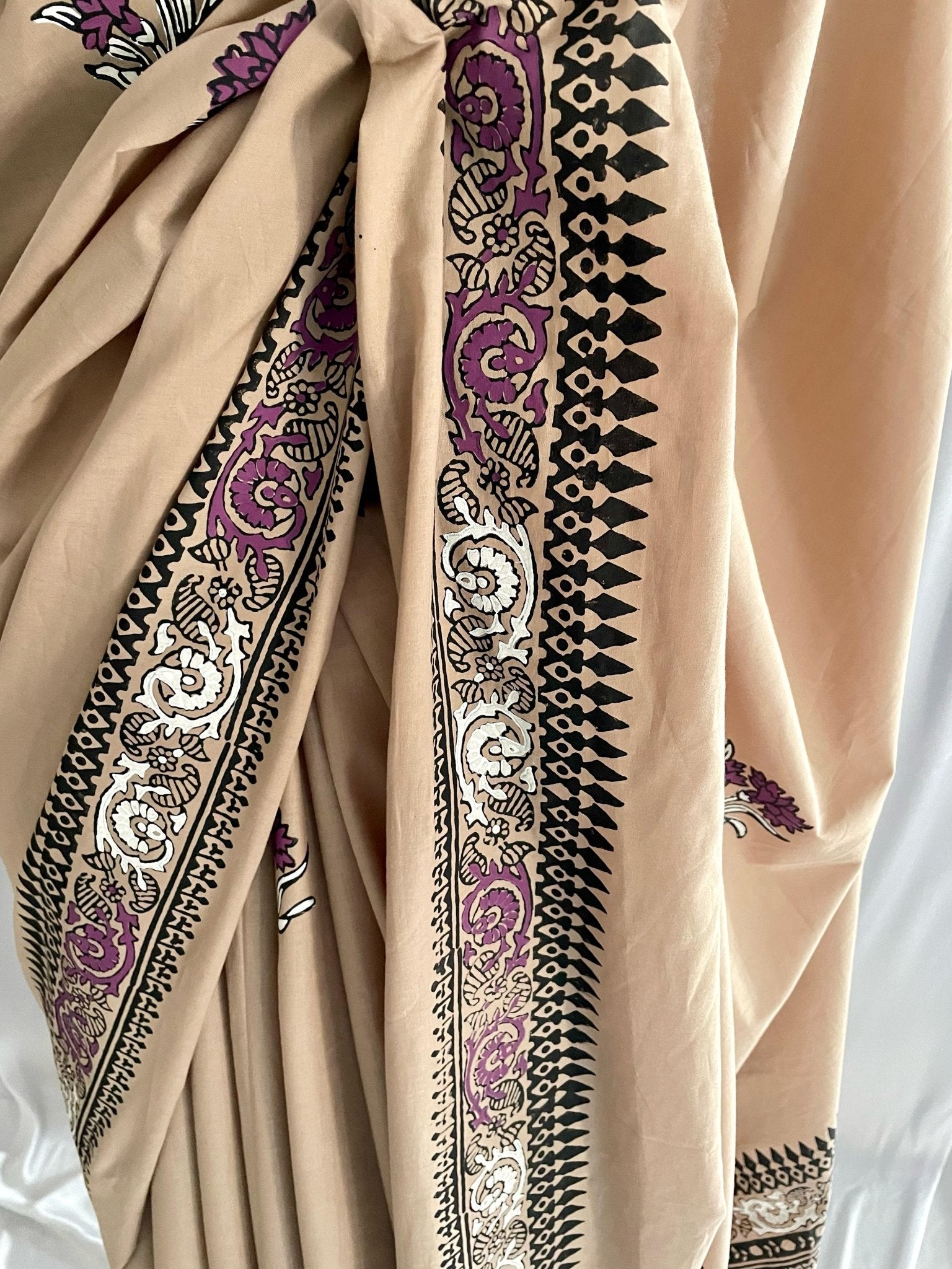 Hand-Blocked Cotton: Orchid