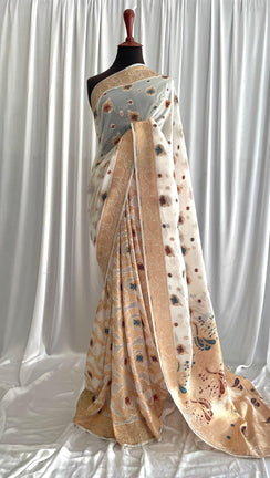 Hand-Woven Banarsi: Jasmine