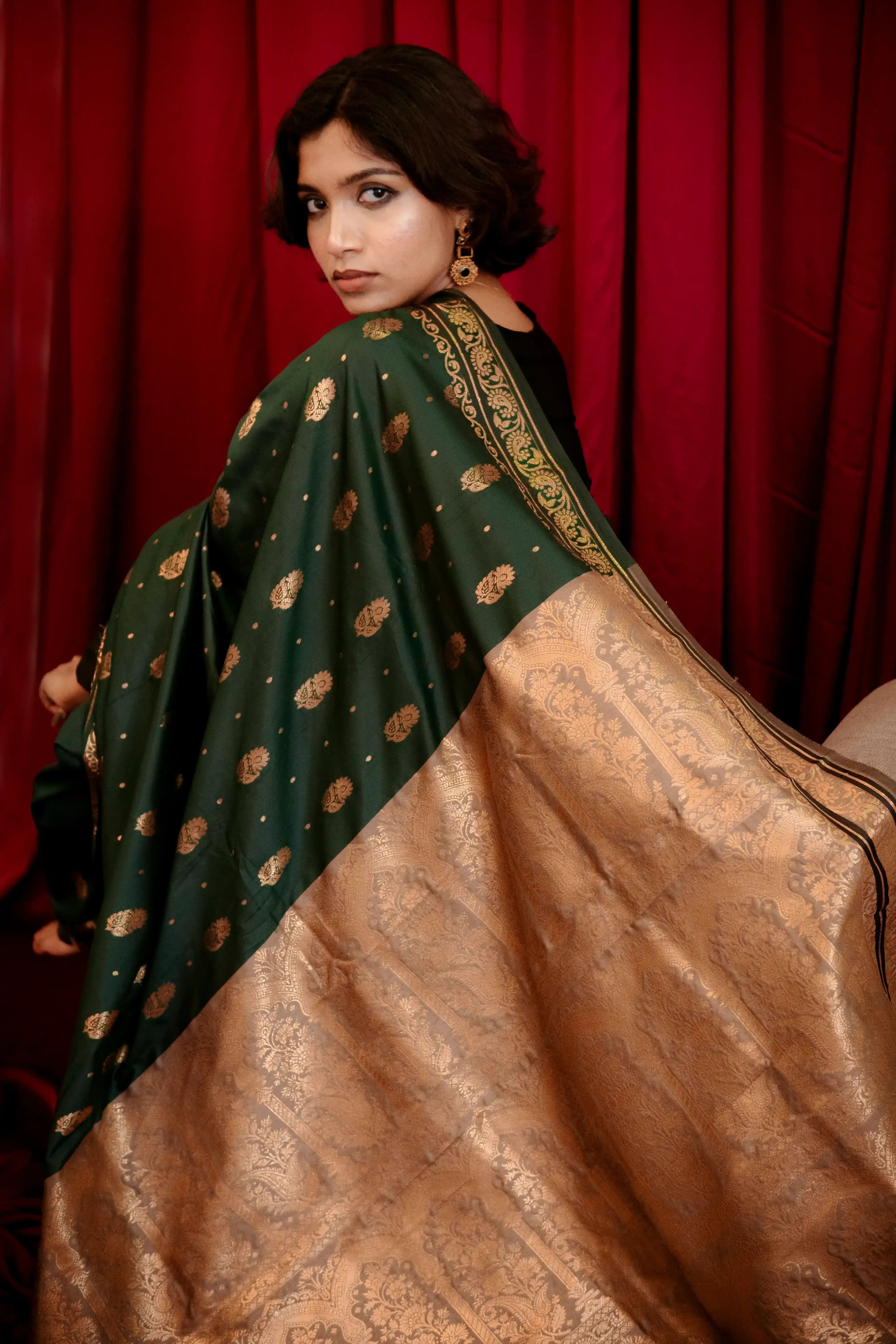 Hayat Banarsi Silk: Emerald