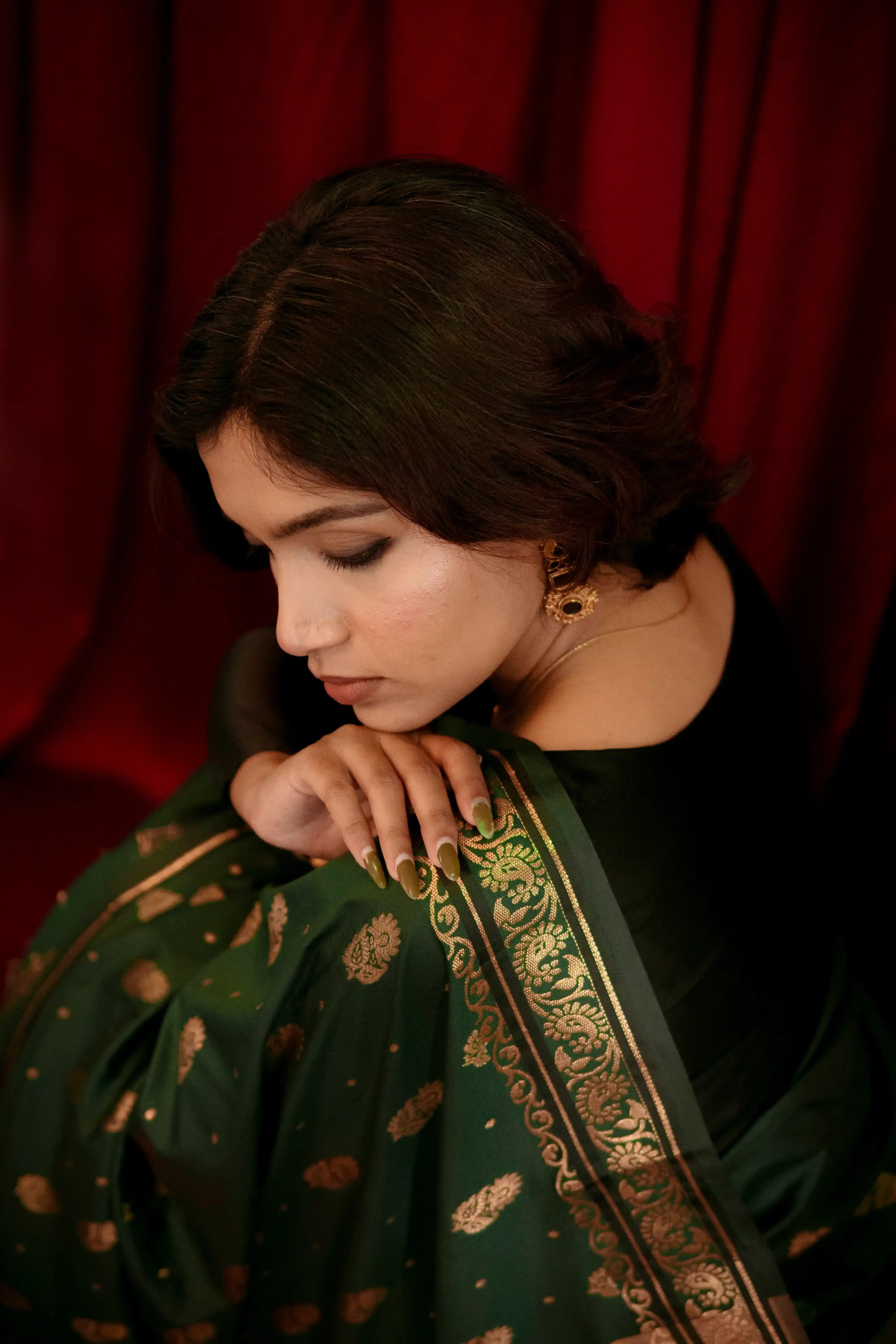 Hayat Banarsi Silk: Emerald