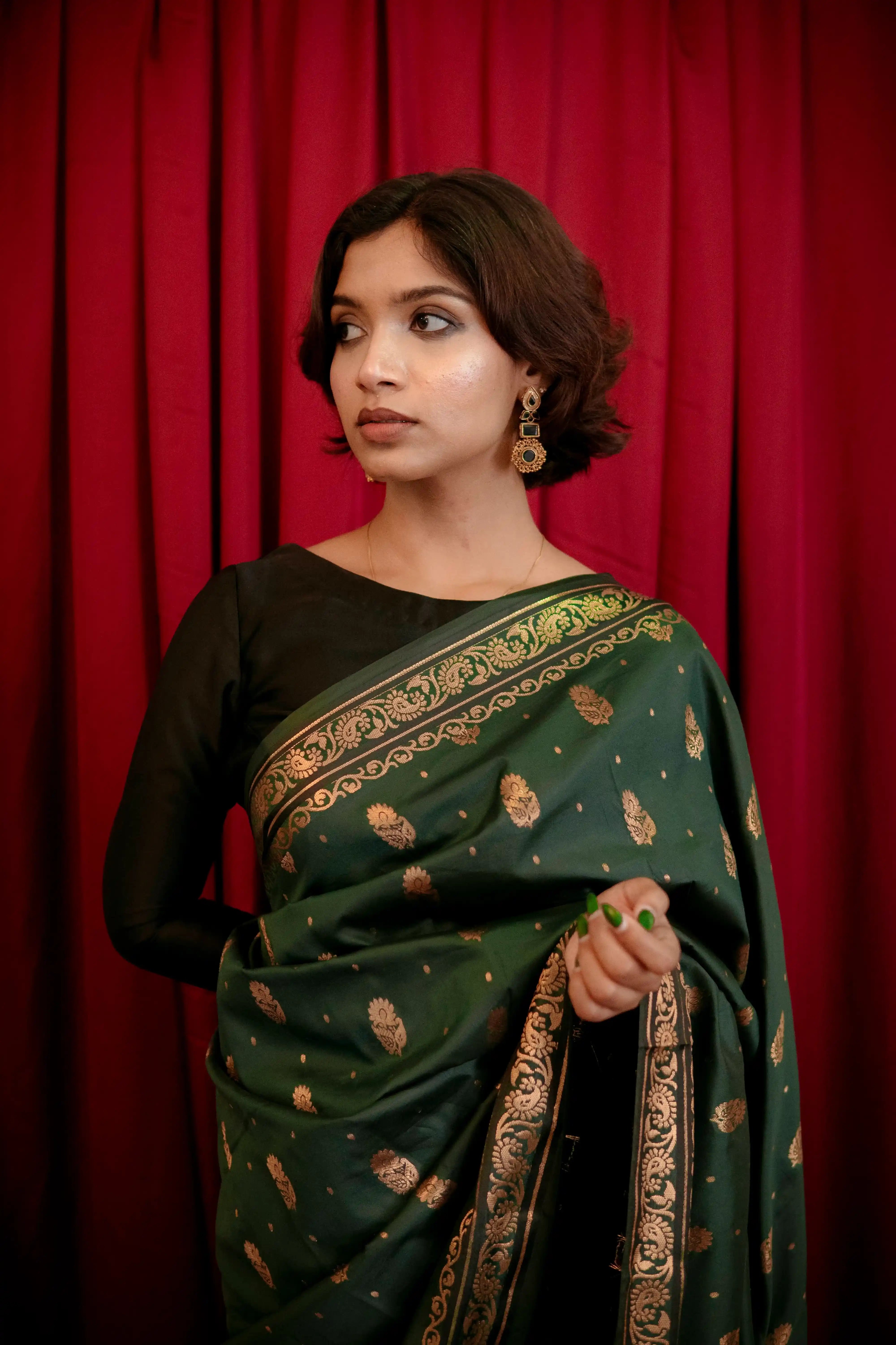 Hayat Banarsi Silk: Emerald