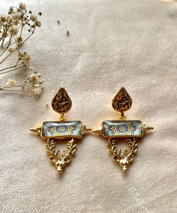 Ottoman Deer Charm Earrings