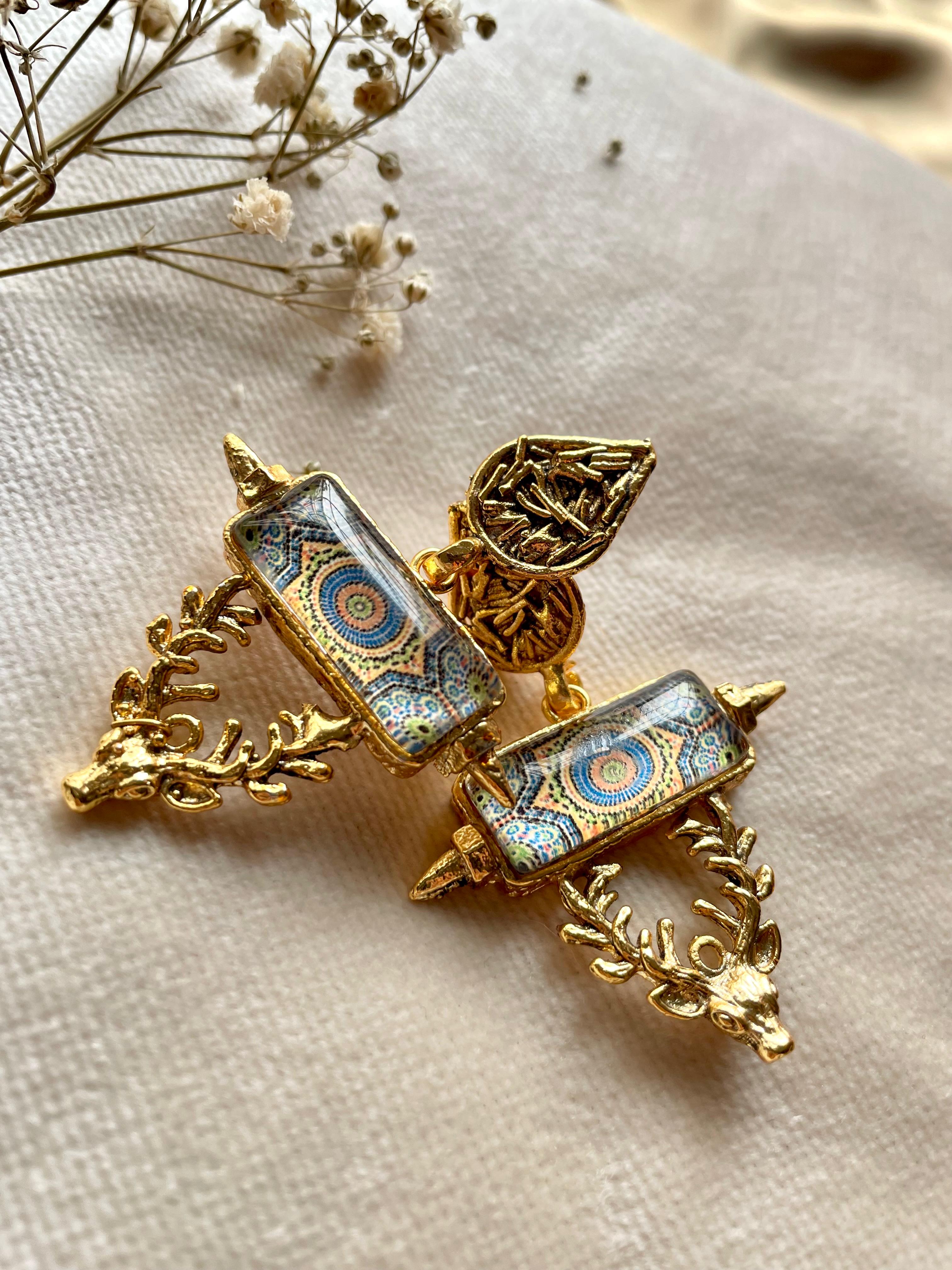 Gold Plated Topkapi Earrings