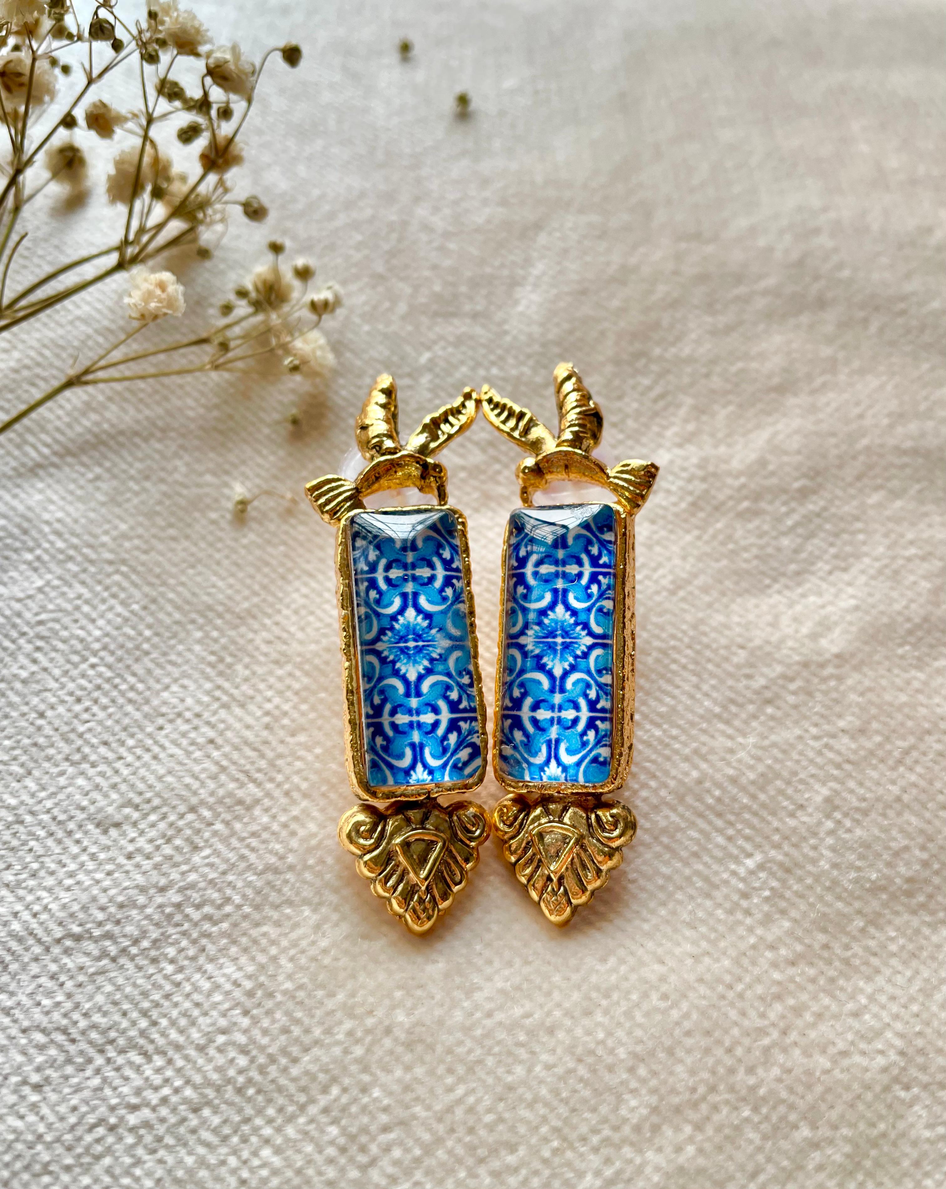 Gold Plated Hurrem Sultan Earrings