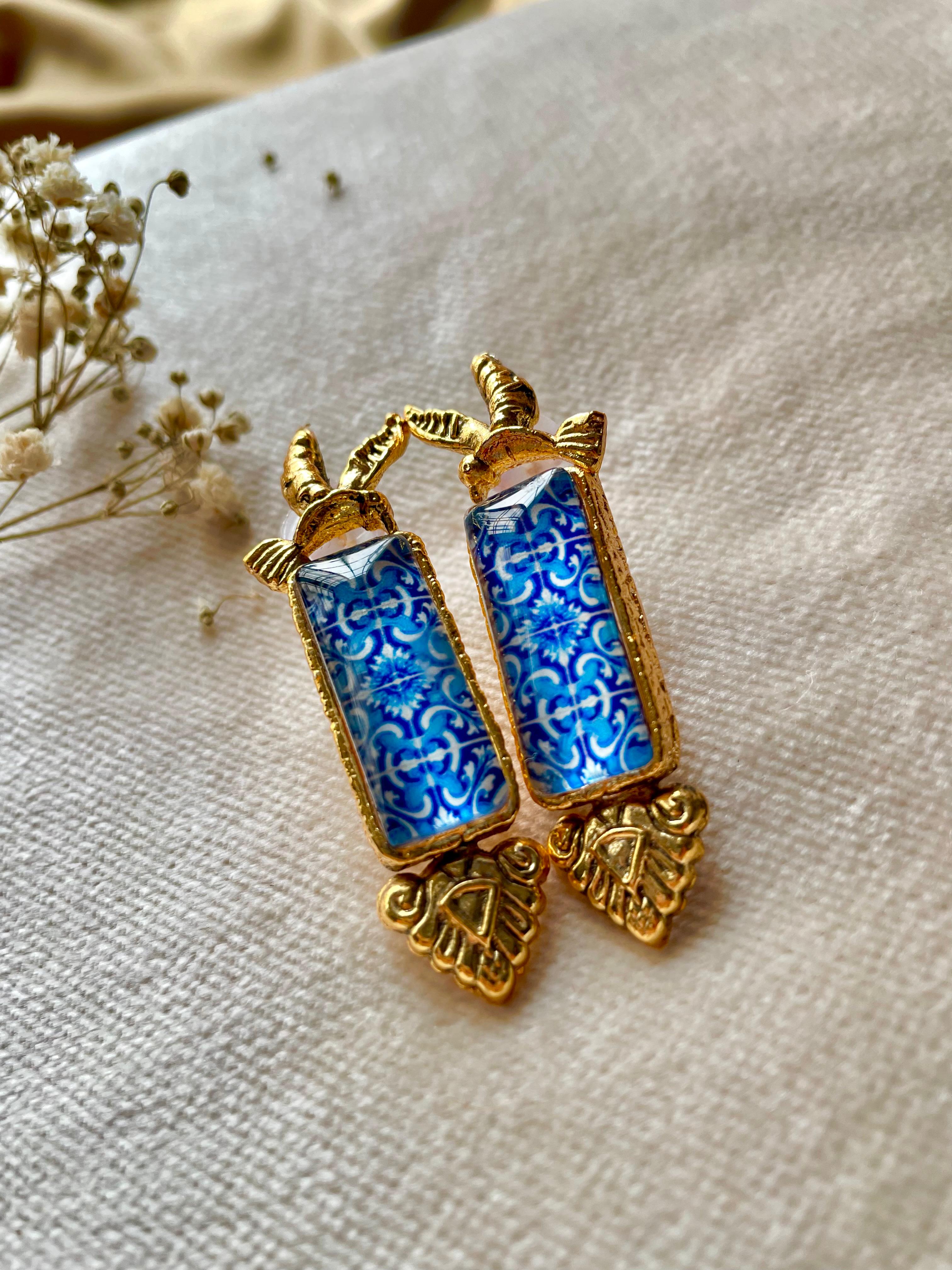 Gold Plated Hurrem Sultan Earrings