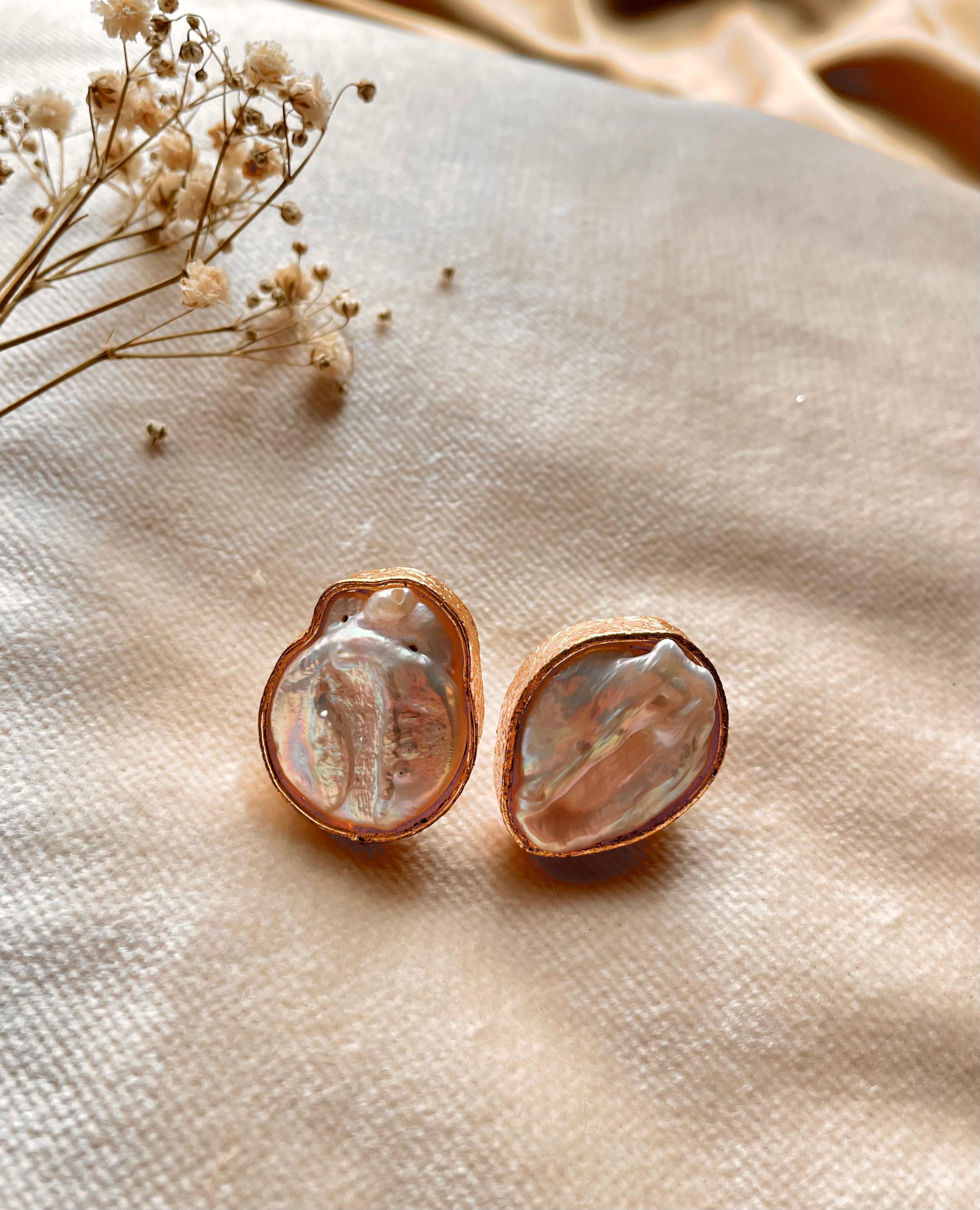 Baroque Pearl Studs