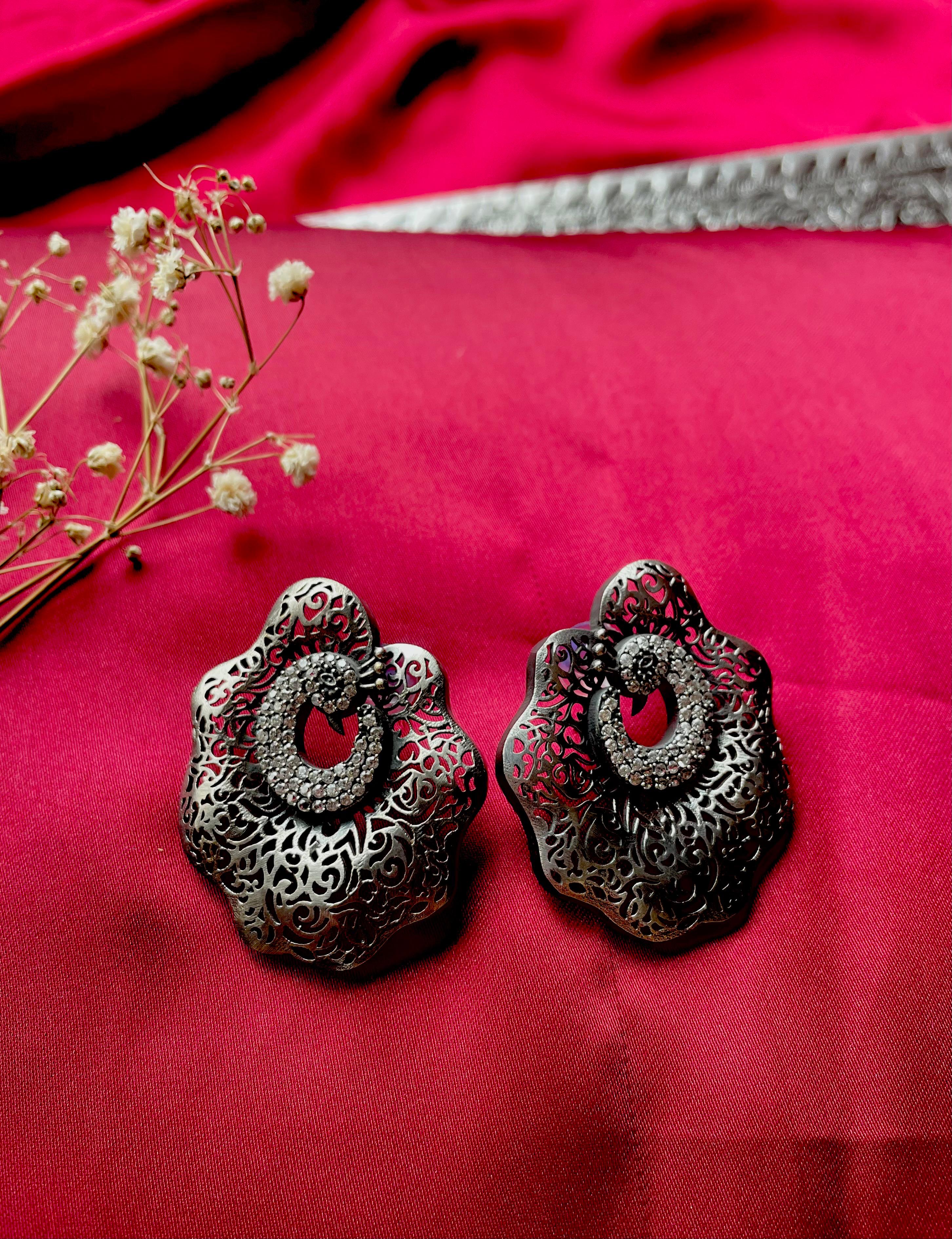 Rajasthani Peacock Studs