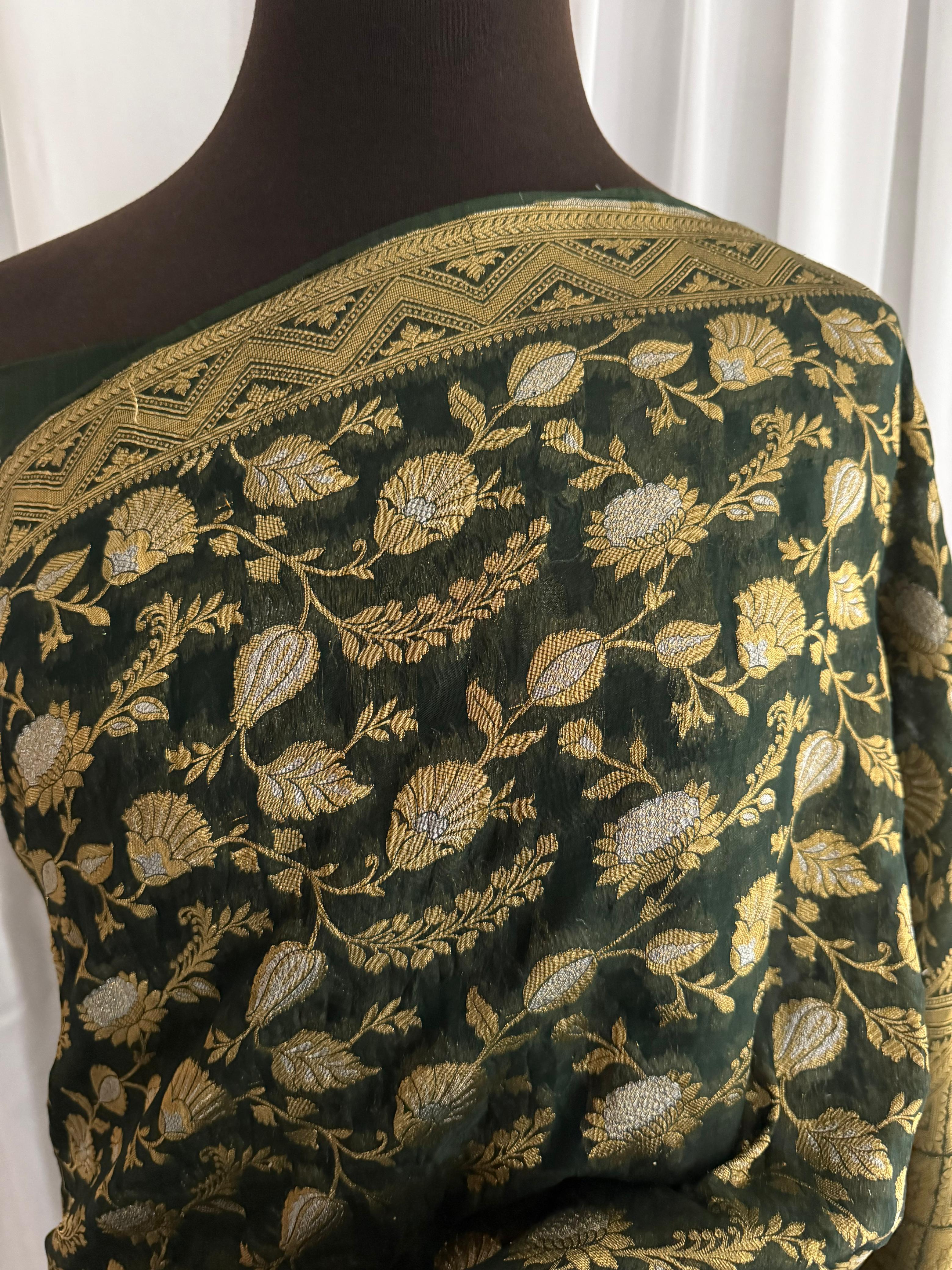 Luxury Jamavar Chiffon: Resham Jaal