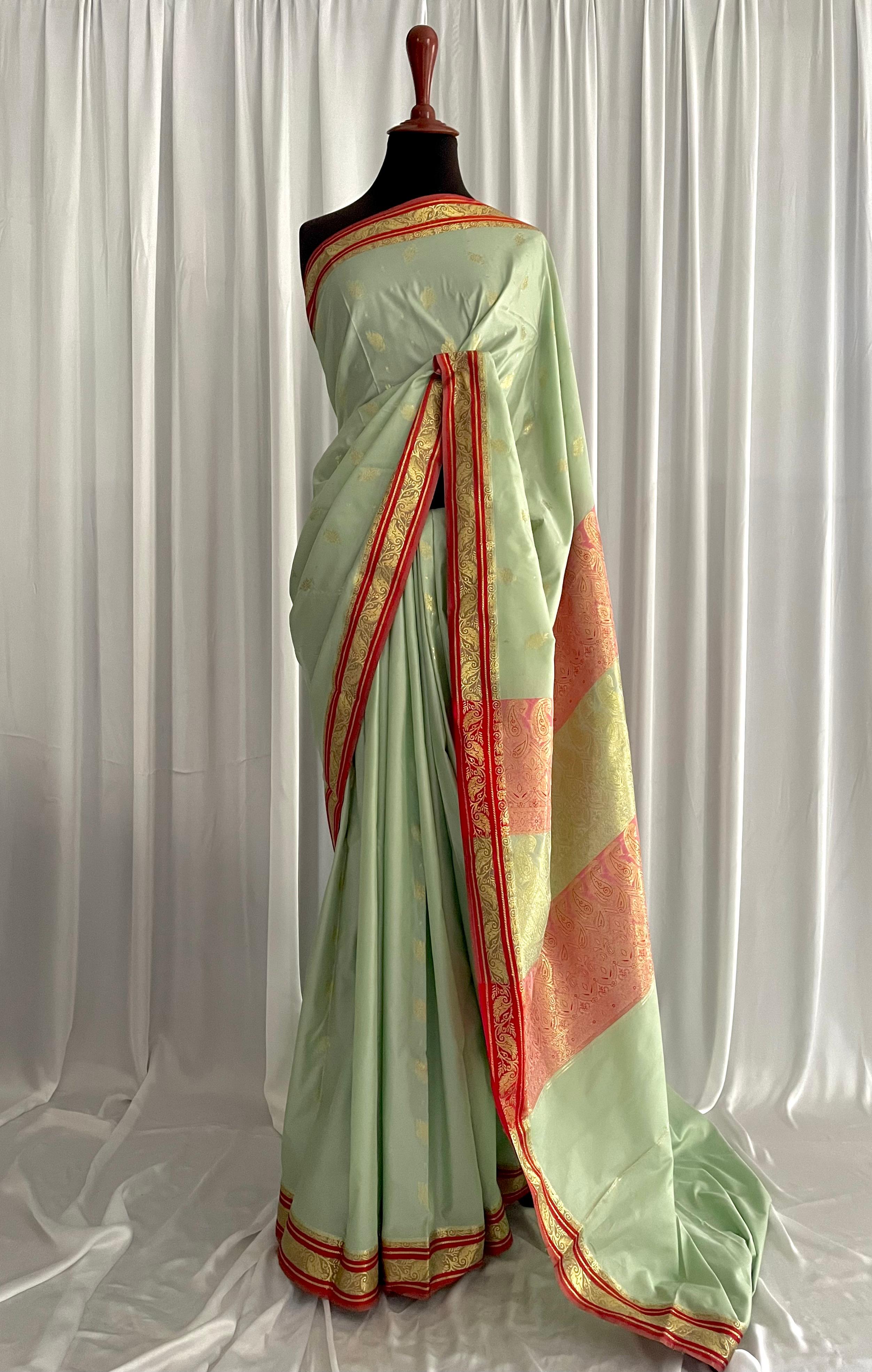 Riwayti Banarsi Silk: Mint