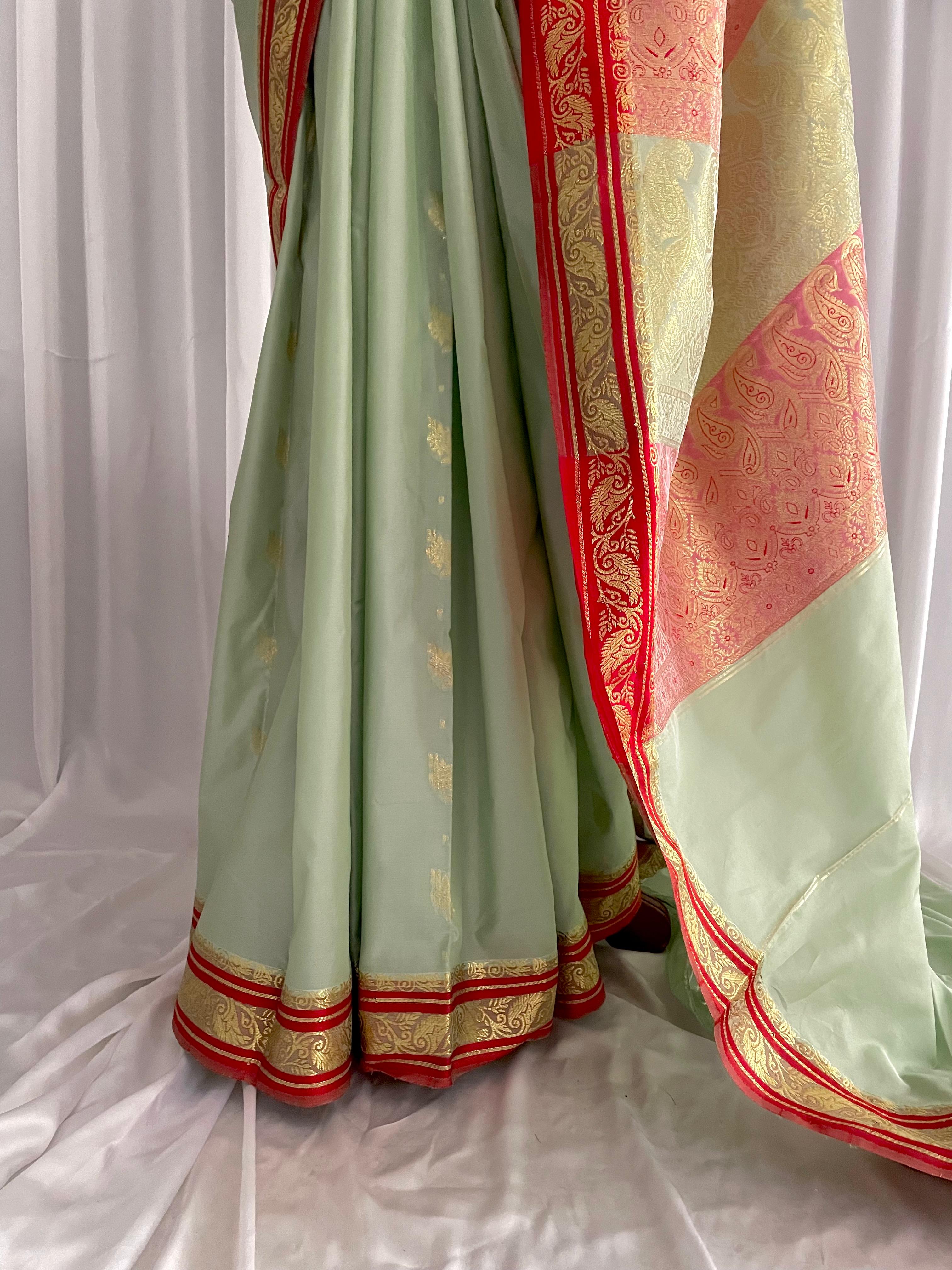 Riwayti Banarsi Silk: Mint